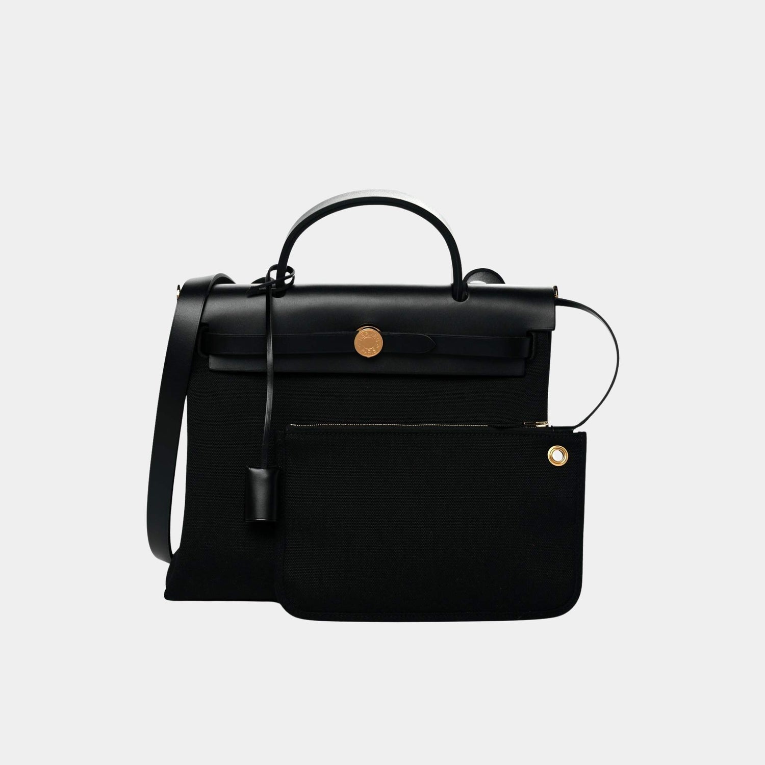 Hermes Herbag 31 Toile Vache Hunter Black, Set