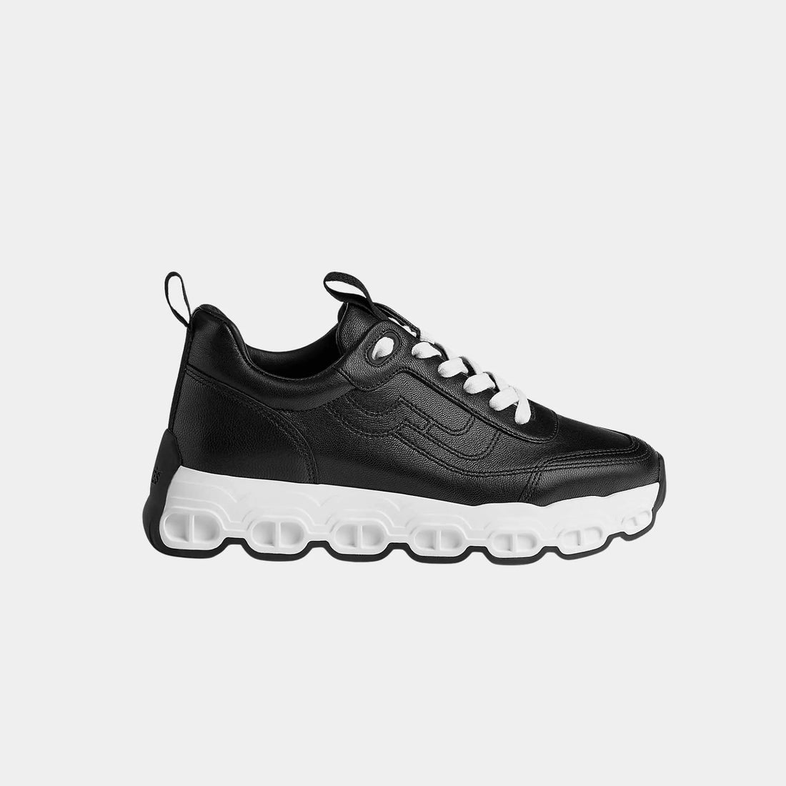 Hermes Impulse Sneakers in Sporty Goatskin, Noir, Side