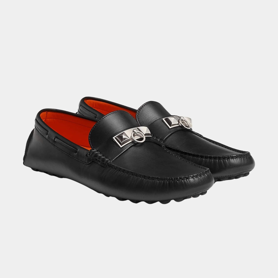 Hermes Irving Loafer in Calfskin, Noir, Front