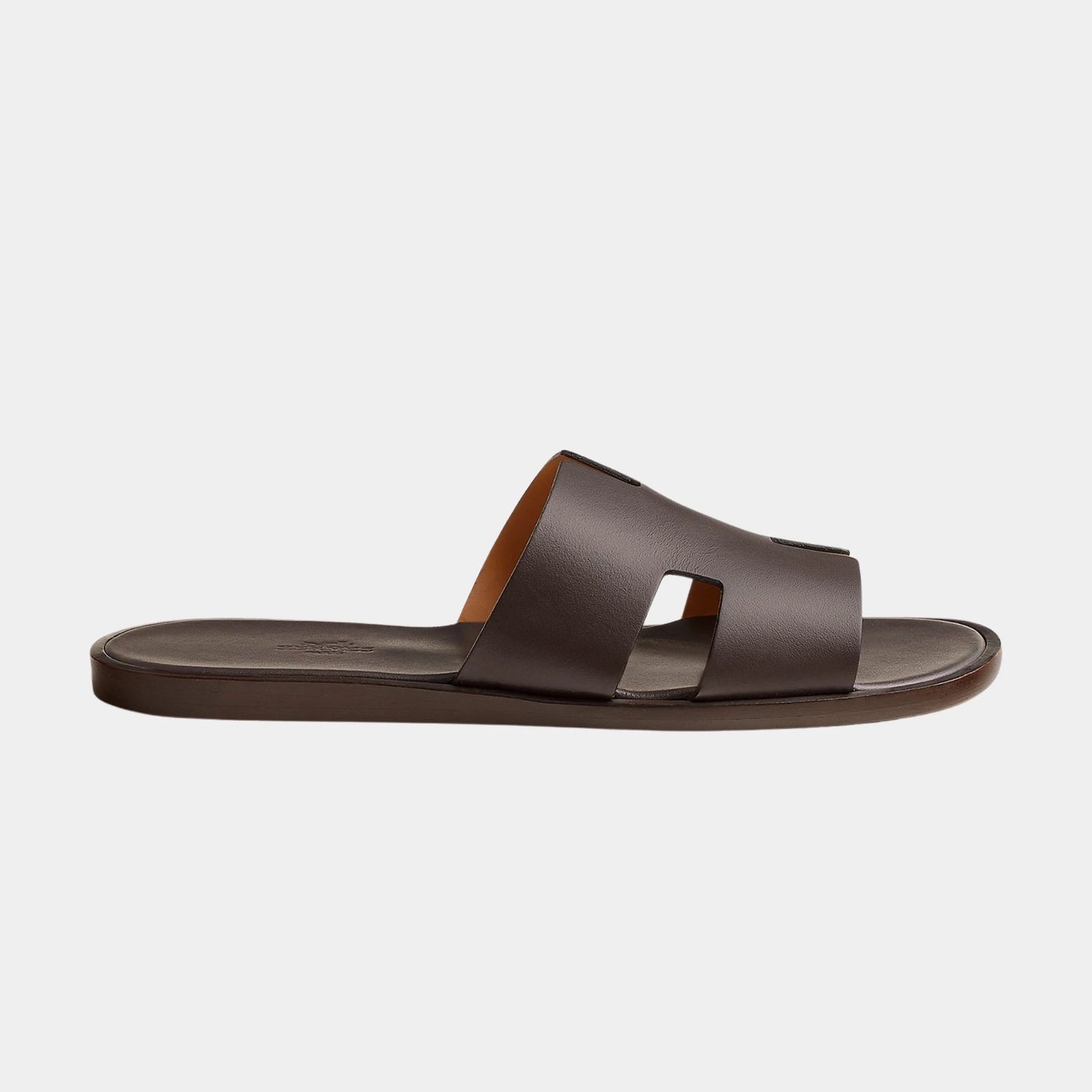 Hermes Izmir Sandal In Calfskin, Moka, Side