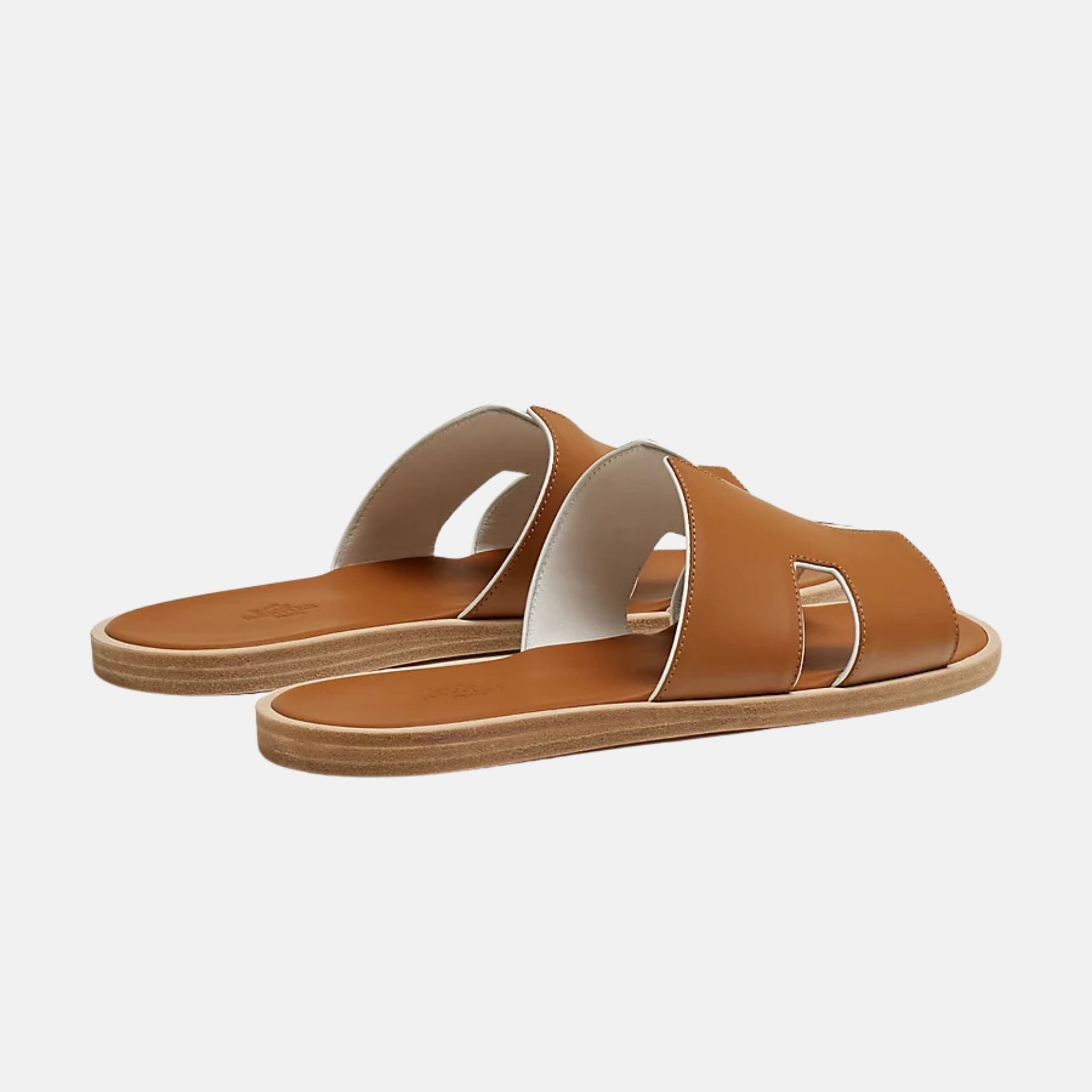 Hermes Izmir Sandal In Calfskin And Nappa Leather, Naturel Blanc, Back