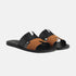 Hermes Izmir Sandal Duo Tone In Calfskin, Noir Naturel, Front