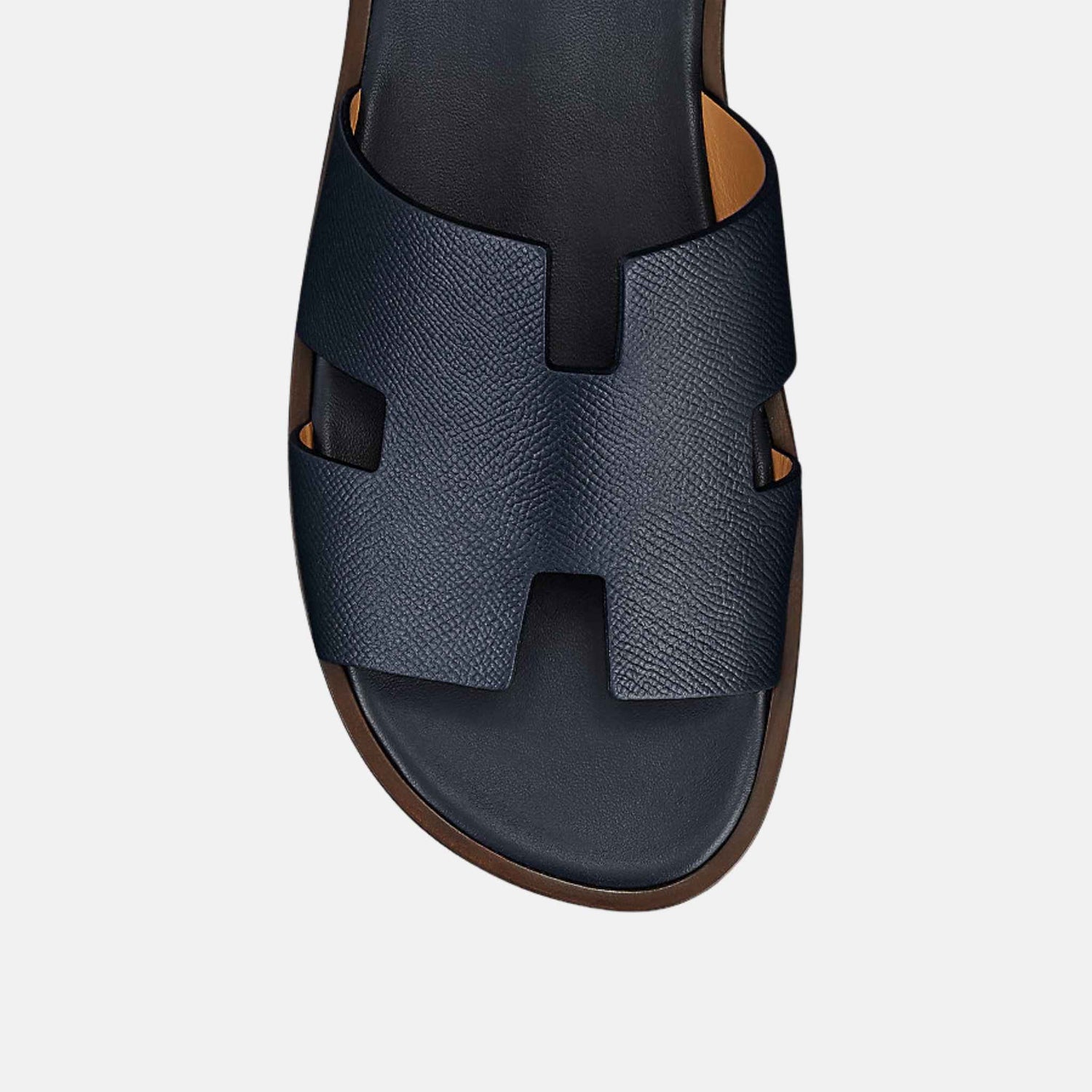 Hermes Izmir Sandal in Epsom Calfskin, Marine, Top