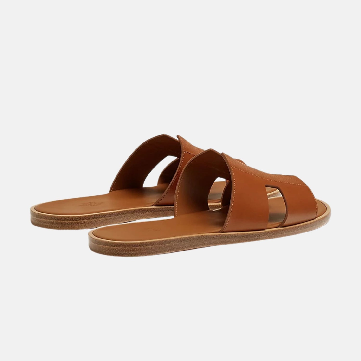 Hermes Izmir Sandal In Epsom Heritage Calfskin, Naturel H, Top