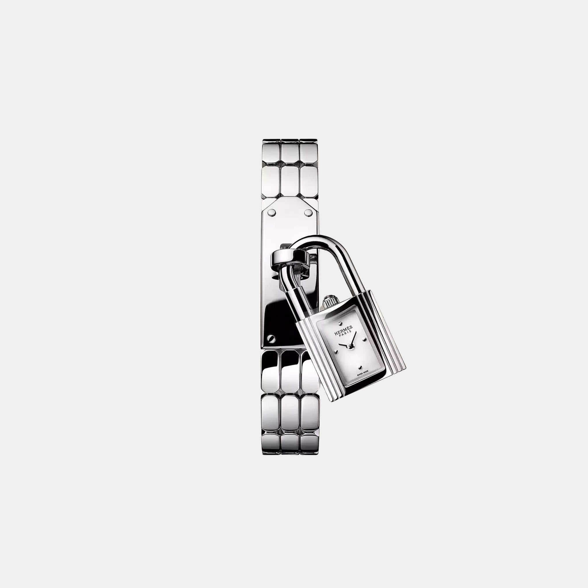 Hermes Kelly 16 mm Watch With Steel Bracelet And Plate