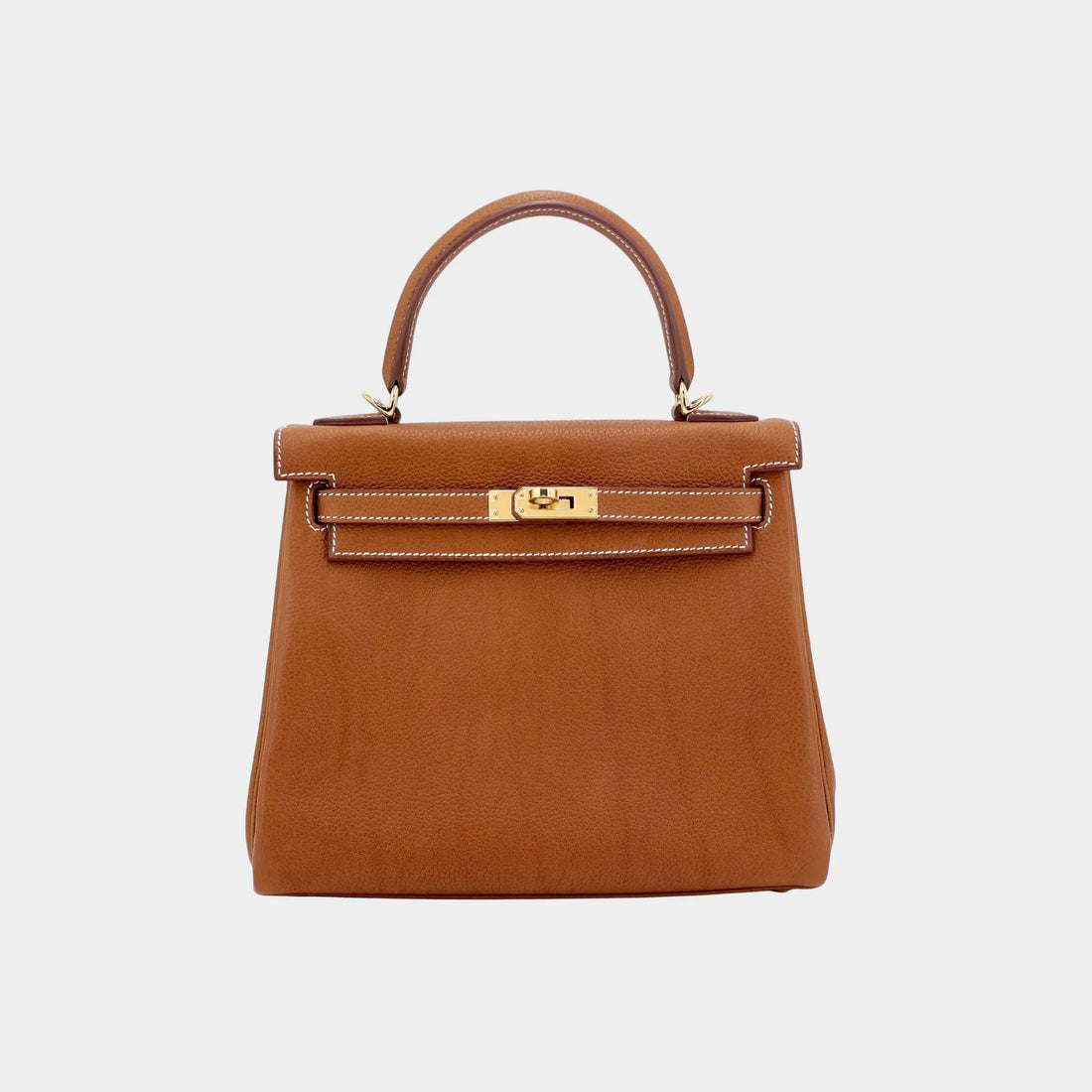 Hermes Kelly 25 Barenia Fauve GHW, Front