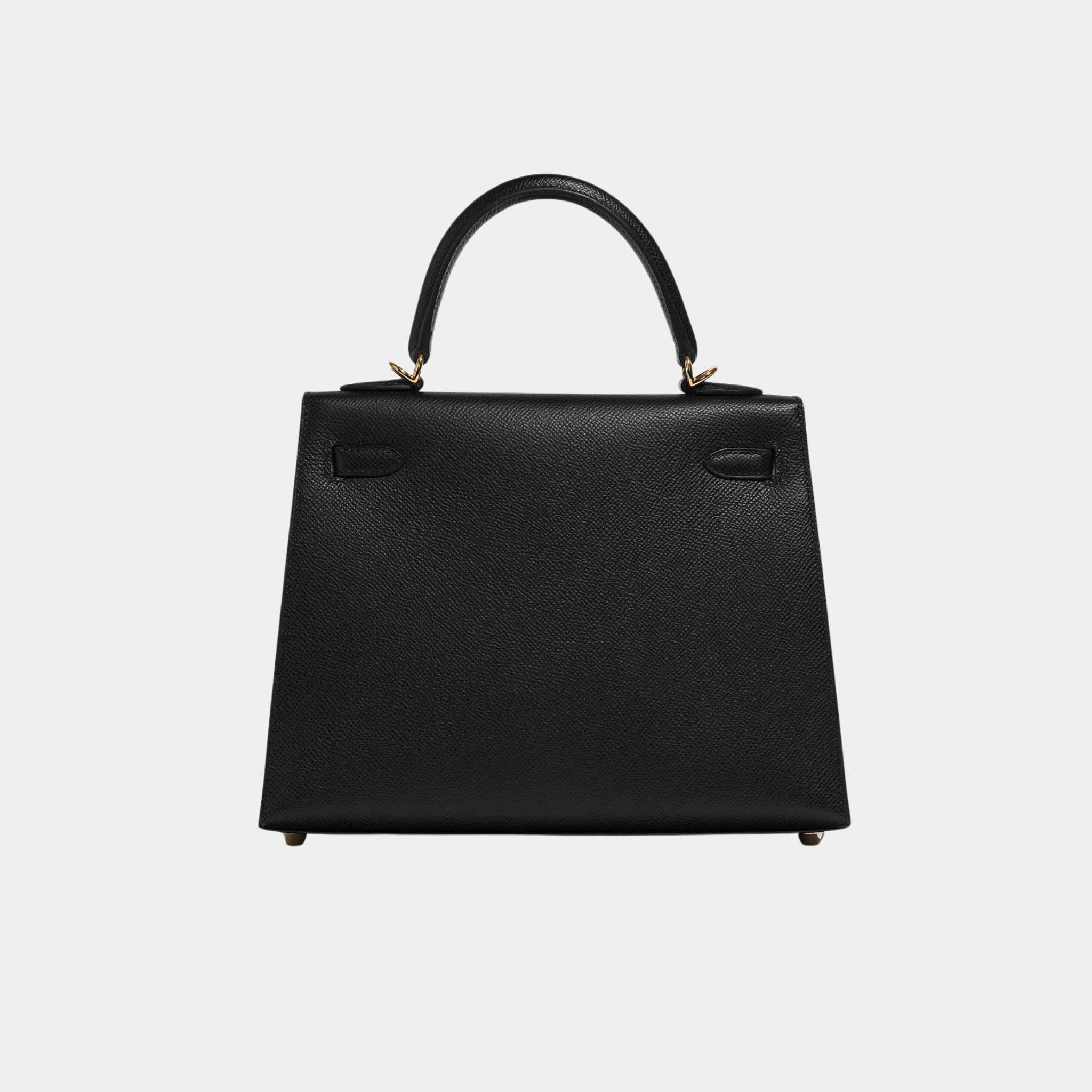 Hermes Kelly 25 Epsom Black GHW, Back