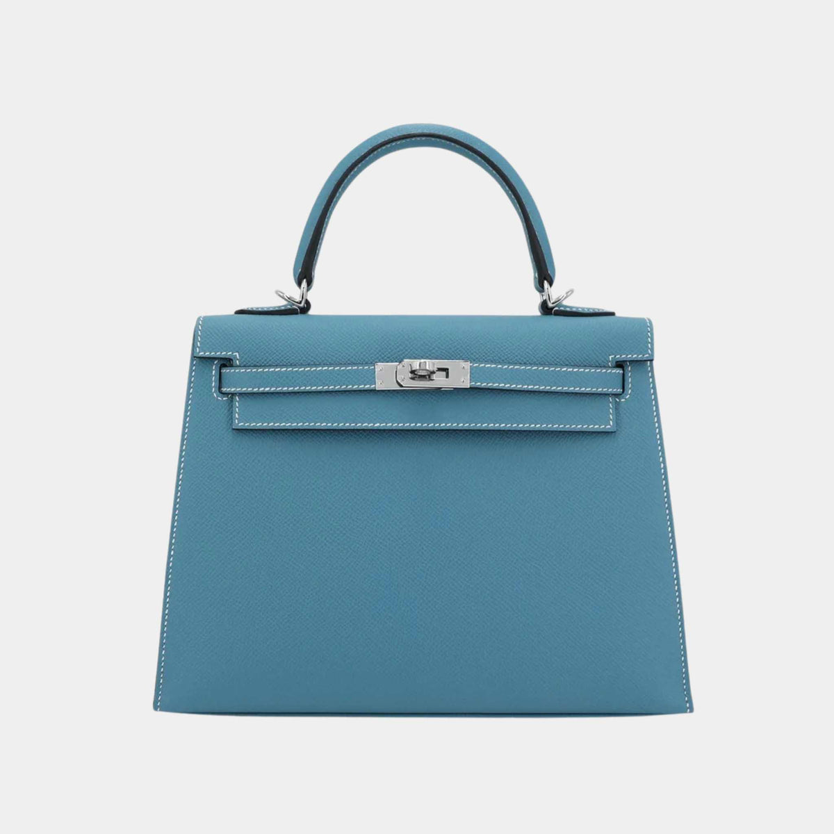 حقيبة Kelly 25 Epsom بلون Bleu Jeans PHW