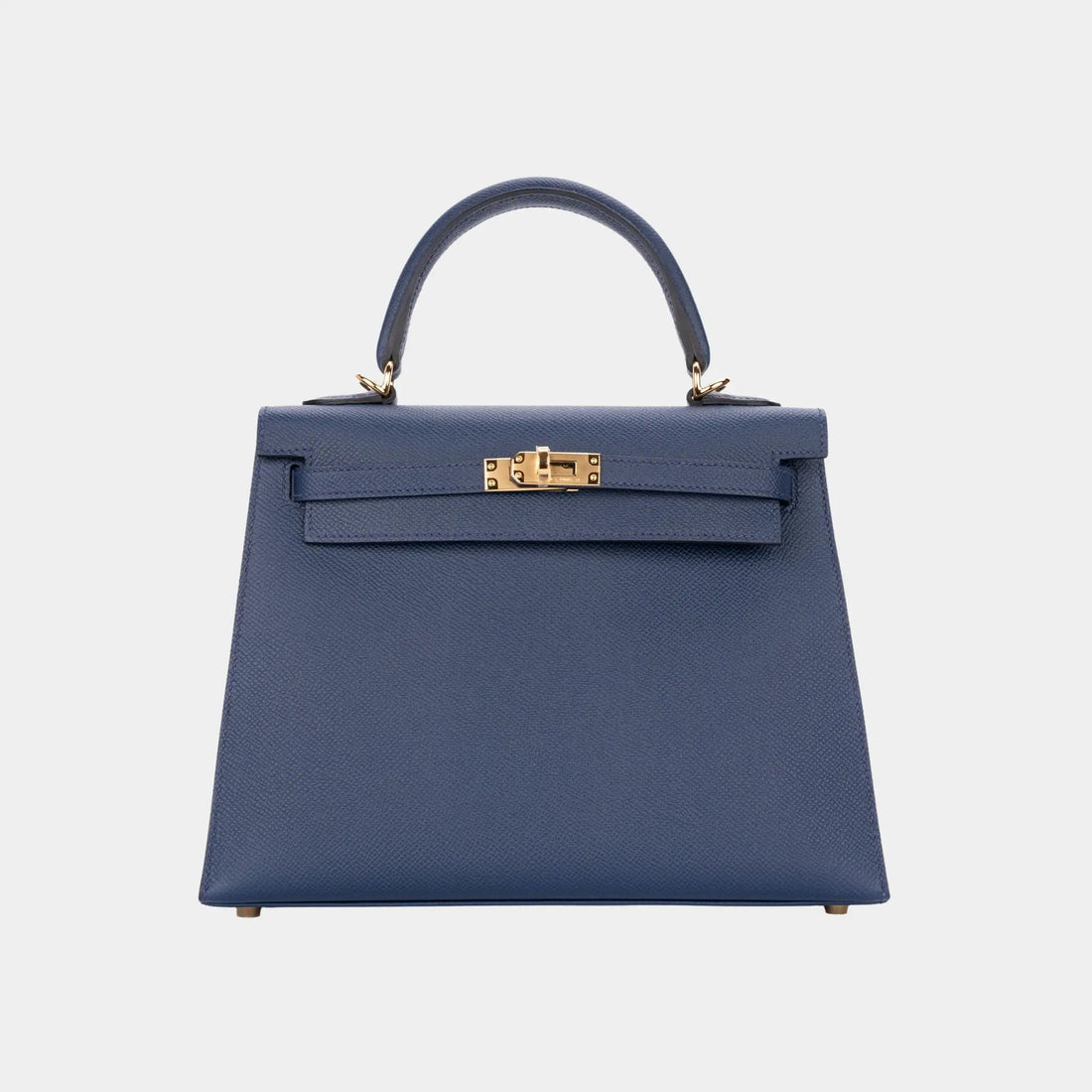 Hermes Kelly 25 Epsom Bleu Navy GHW, Front