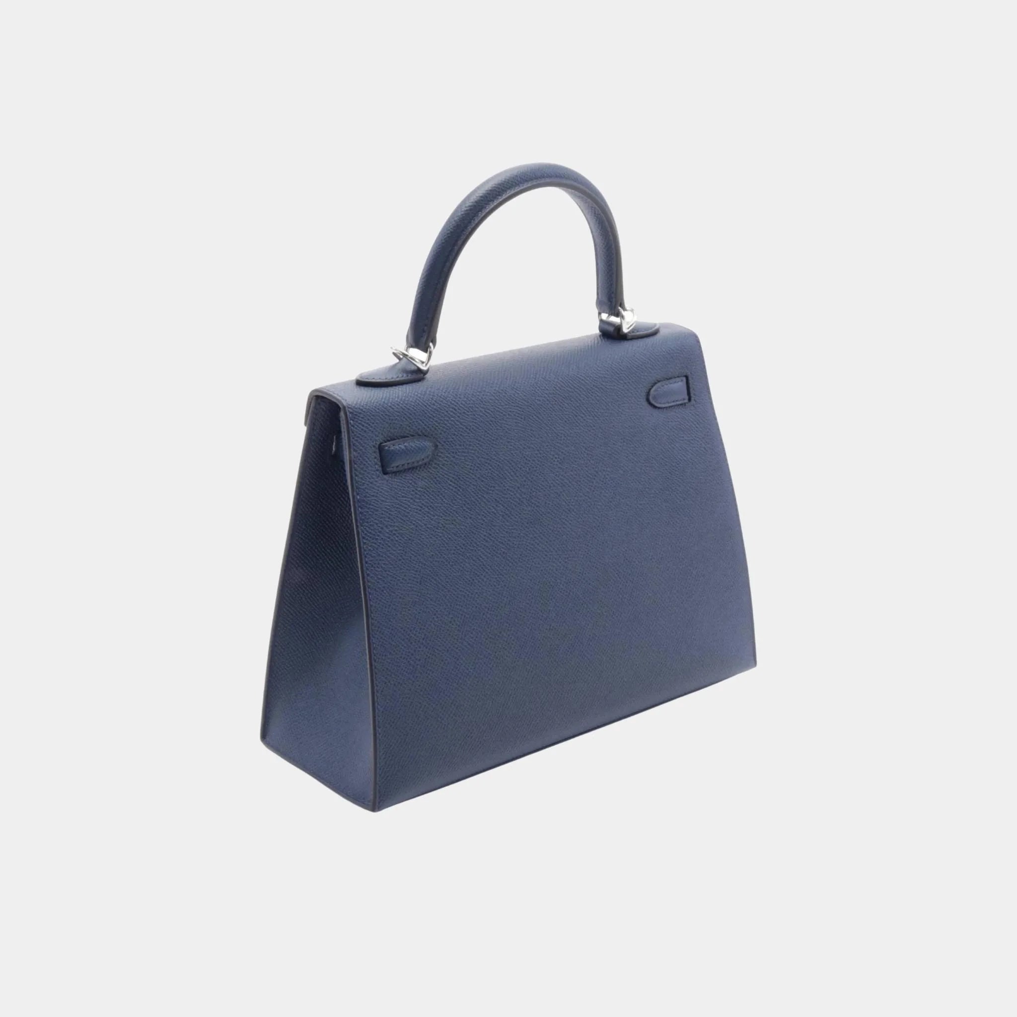 Hermes Kelly 25 Epsom Bleu Nuit PHW, Back