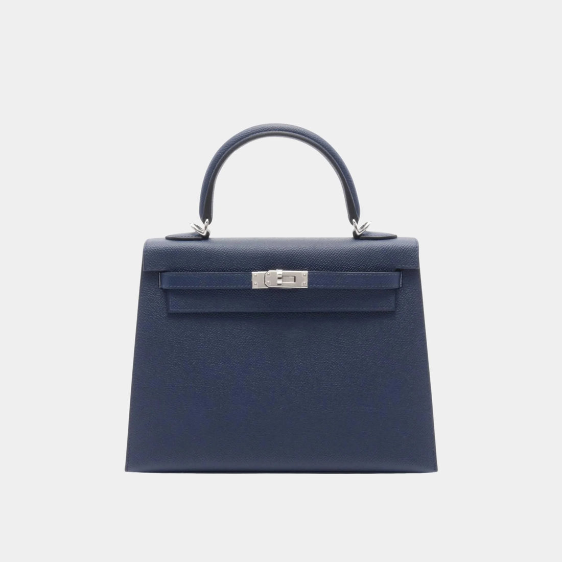 Hermes Kelly 25 Epsom Bleu Nuit PHW, Front