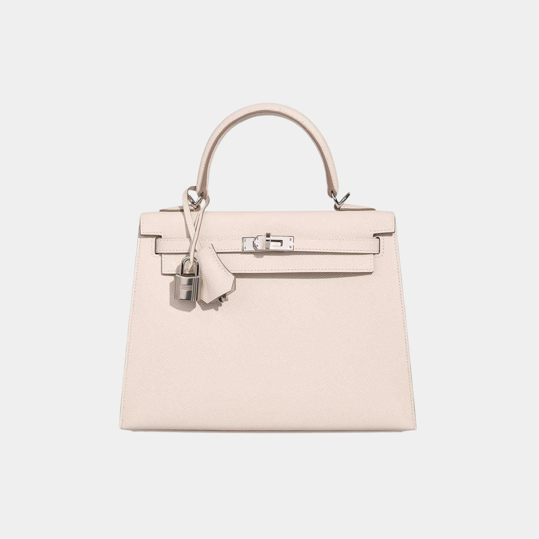 Hermes Kelly 25 Epsom Craie PHW, Front