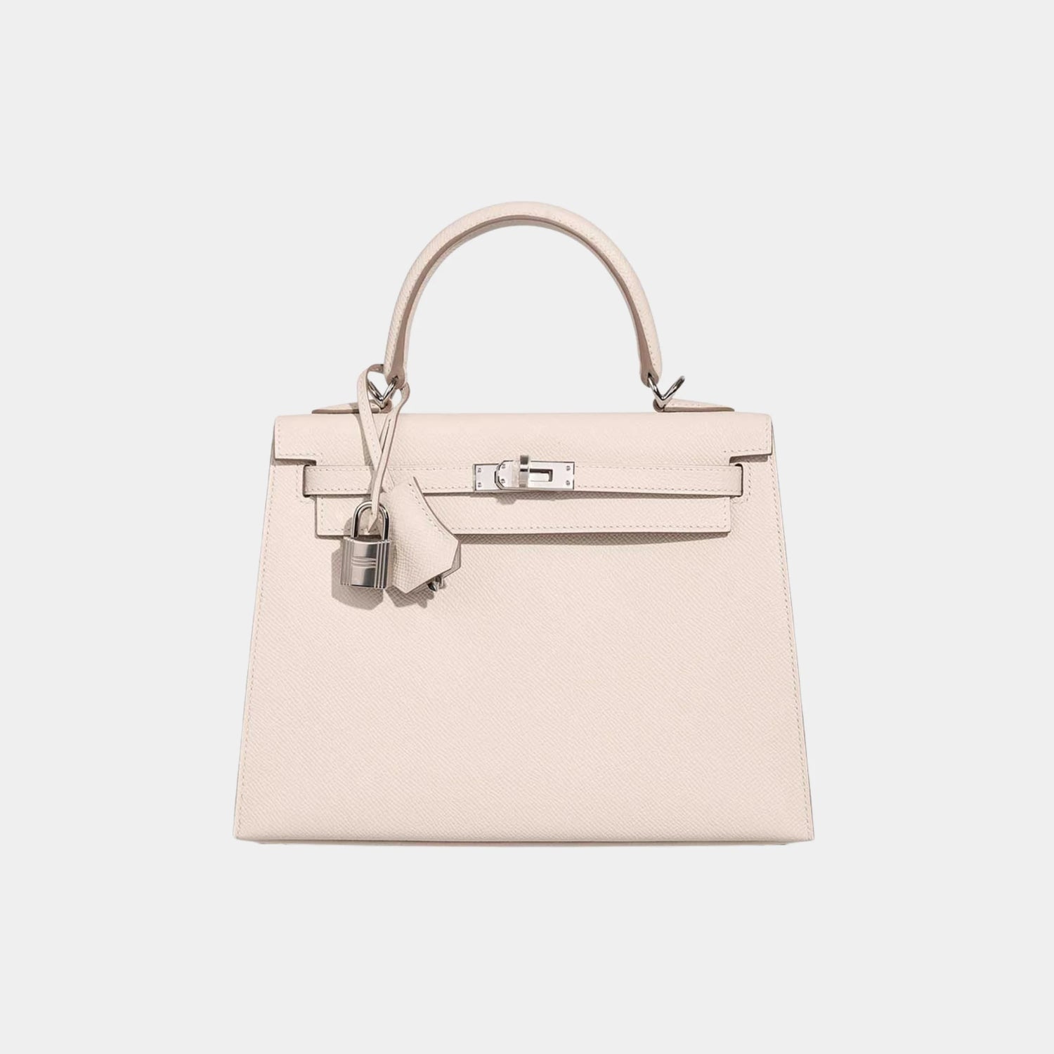 Hermes Kelly 25 Epsom Craie PHW, Front