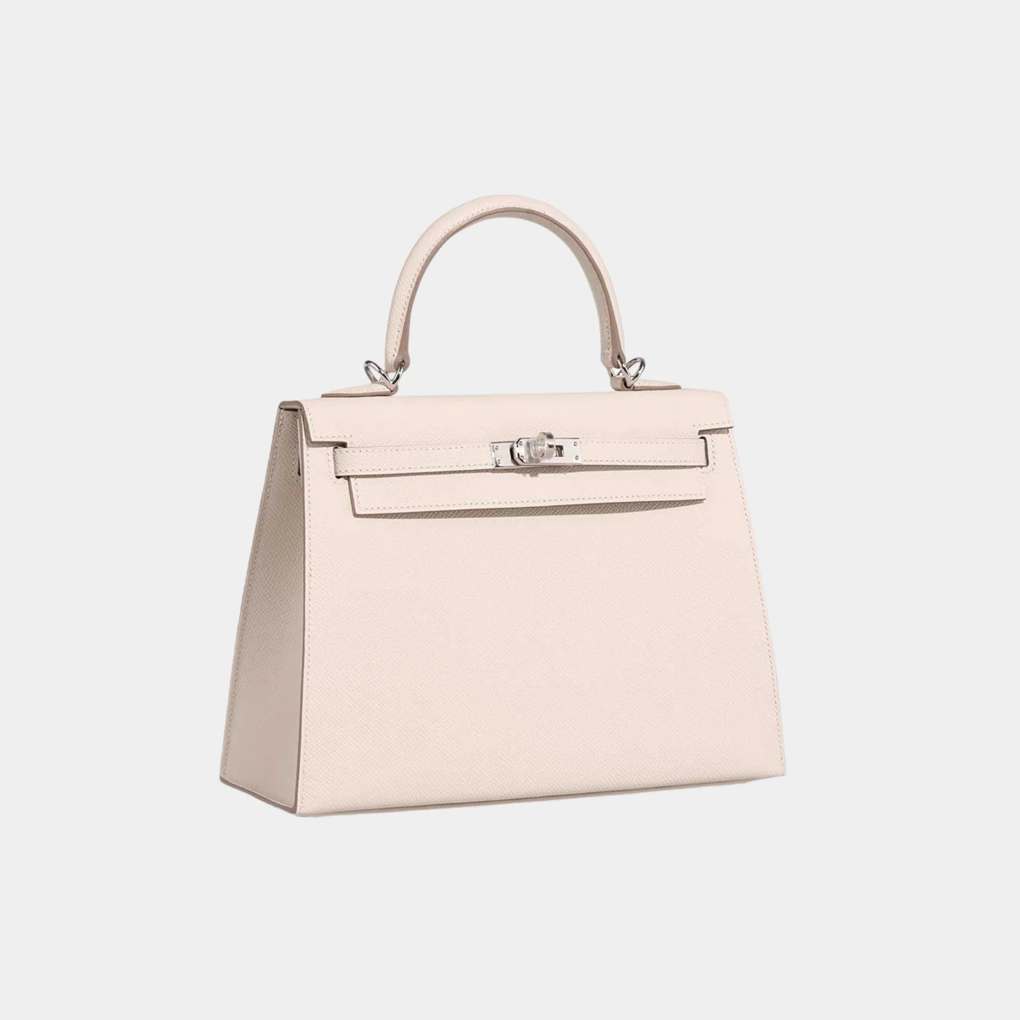 Hermes Kelly 25 Epsom Craie PHW, Side