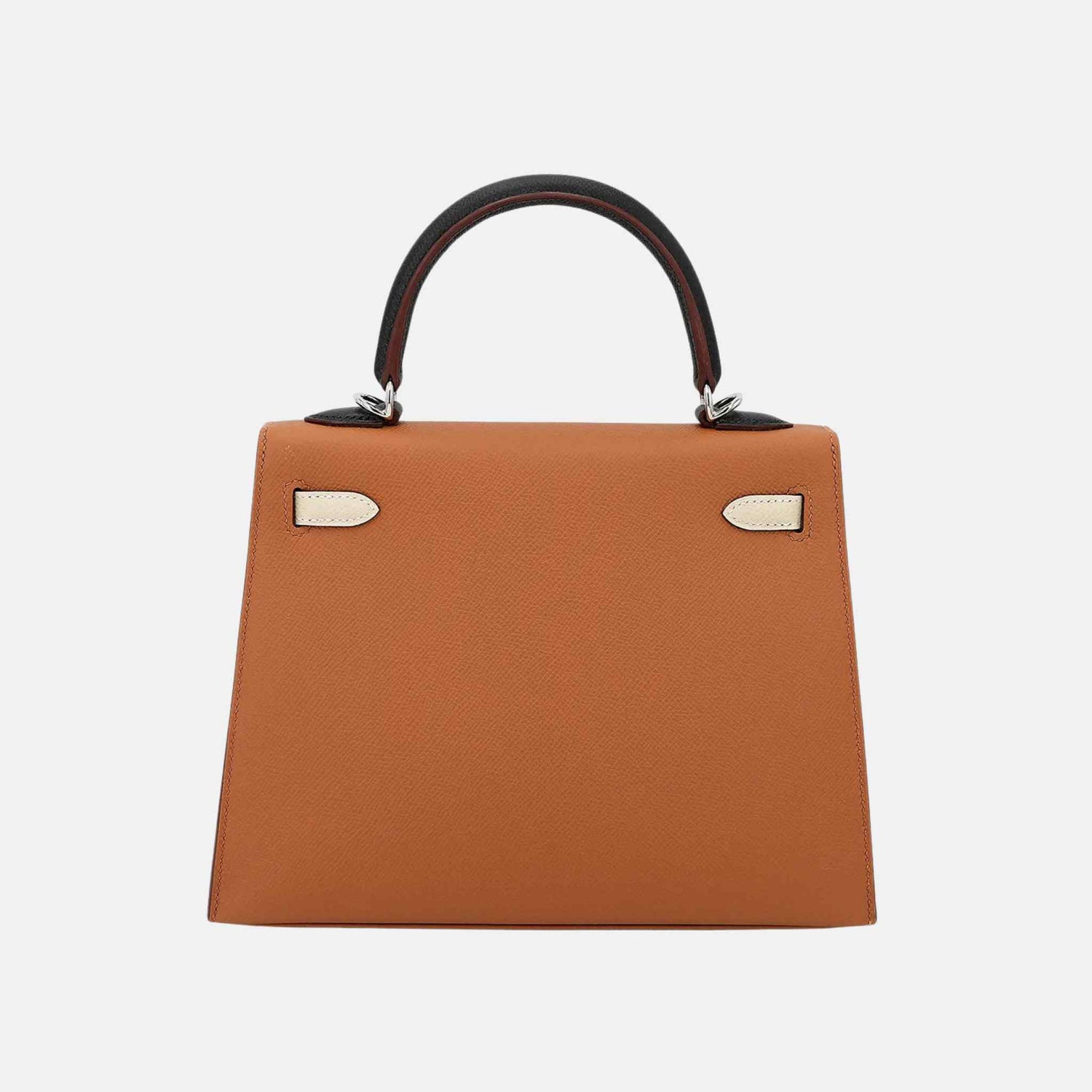 Hermes Kelly 25 Epsom Gold/Craie/Black/Bleu Saphir PHW, Back
