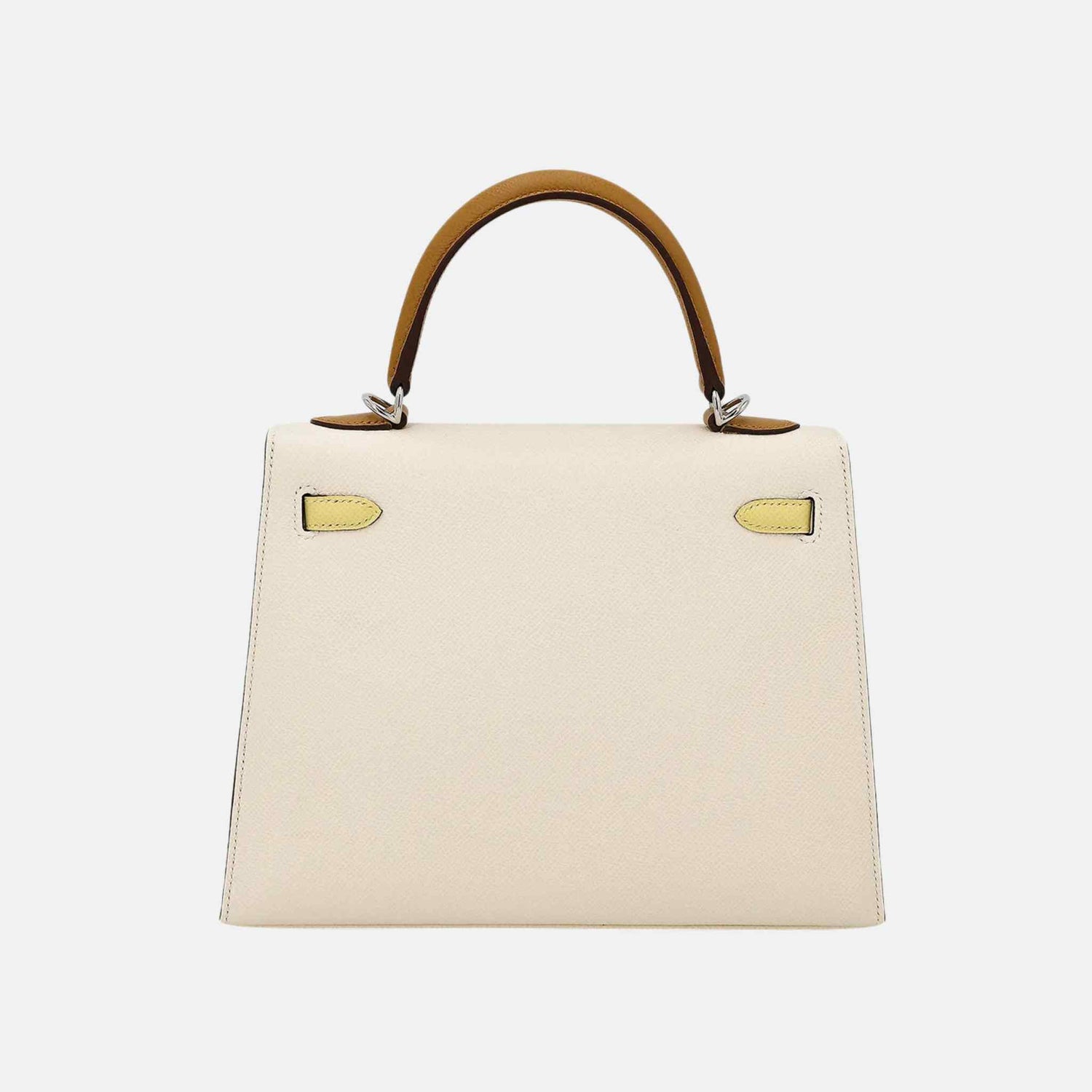 Hermes Kelly 25 Espom Nata/Jaune Poussin/Sesame PHW, Back