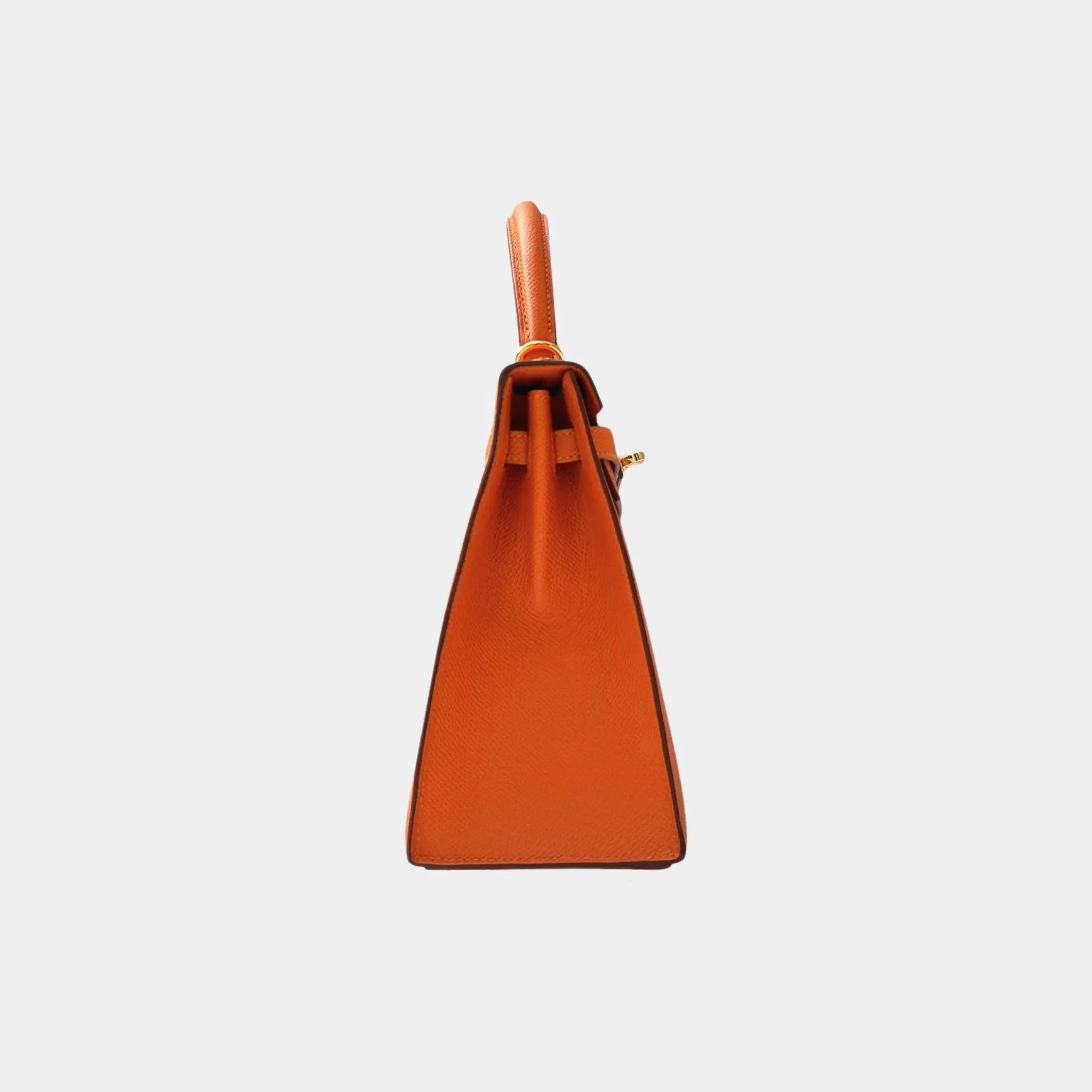 Hermes Kelly 25 Epsom Orange H GHW, Side