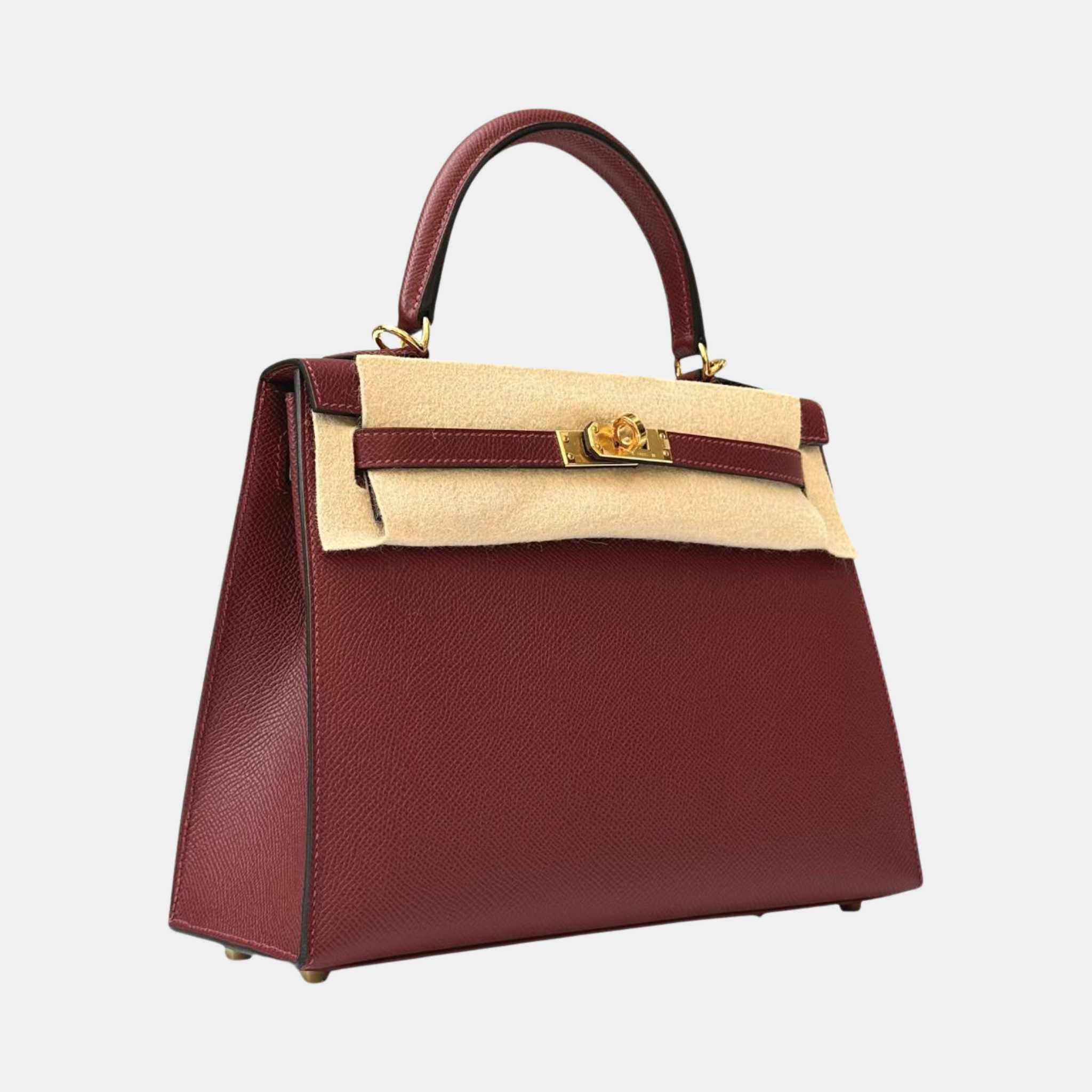 Hermes Kelly 25 Espom Rouge H, Side, Front