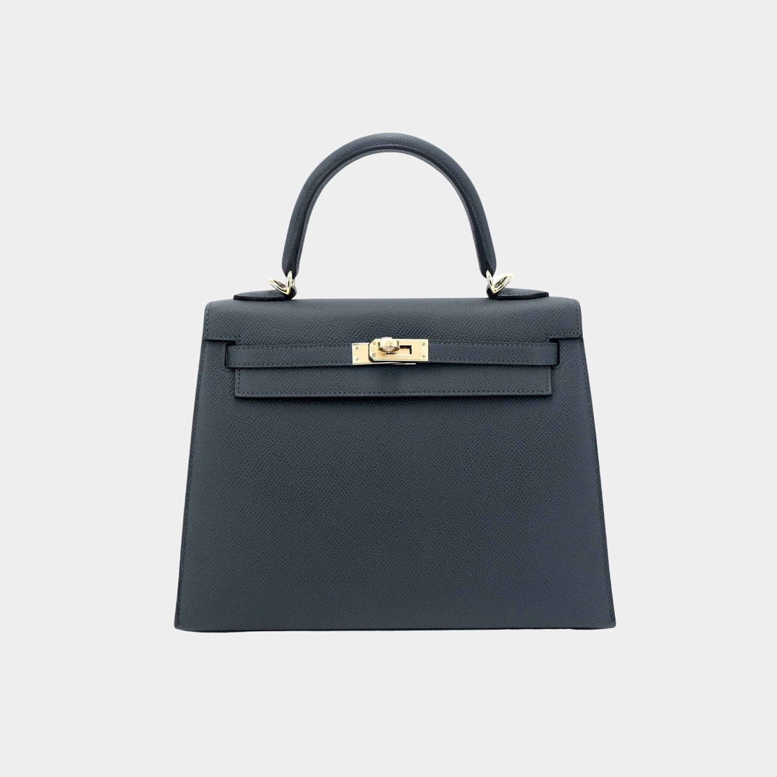 Hermes Kelly 25 Epsom Sellier Gris Misty PBHW, Front