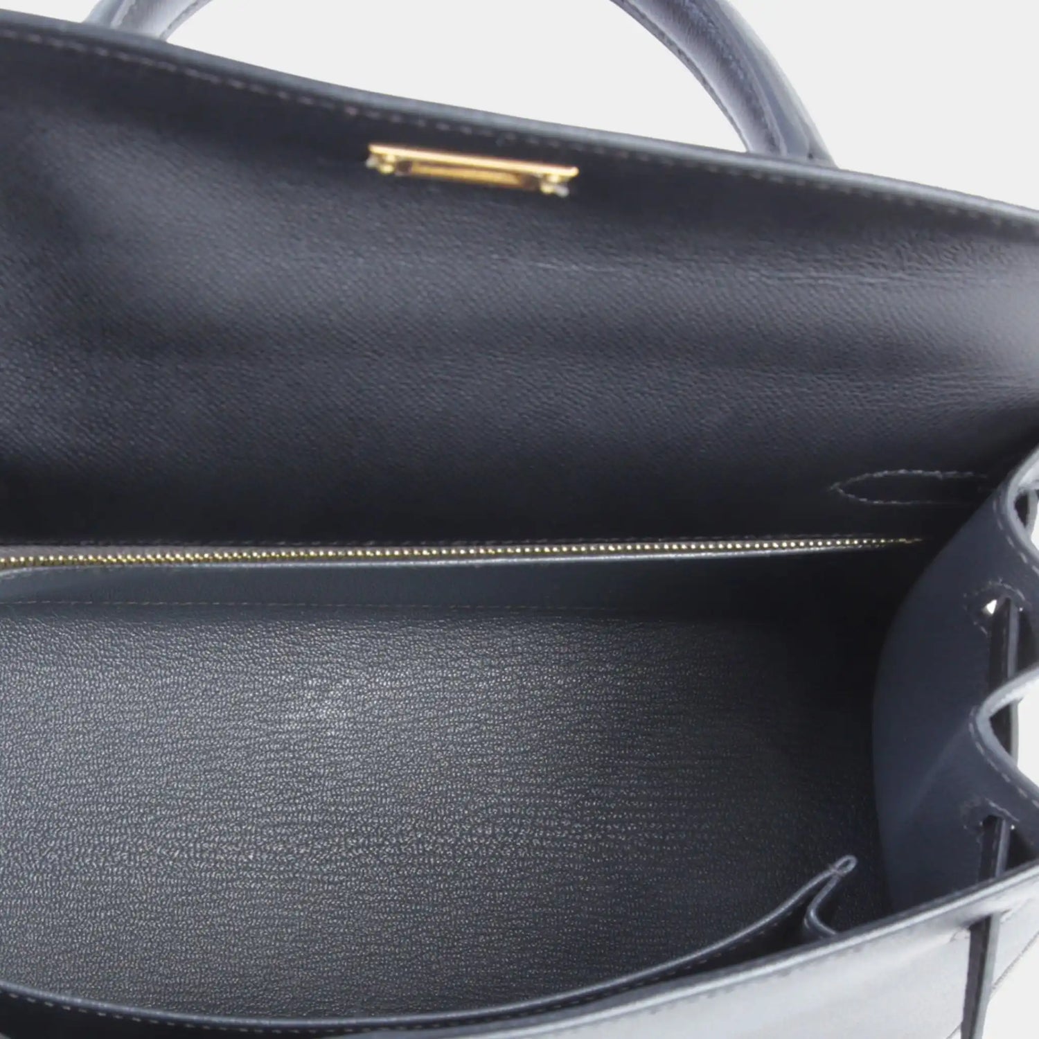 Kelly 25 Madame Black/Gris Misty GHW, Interior