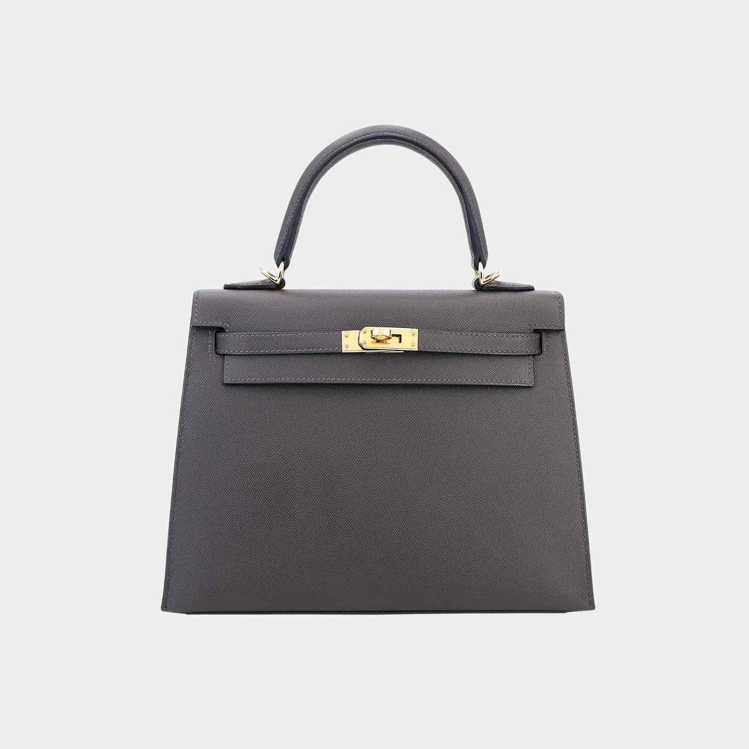 Hermes Kelly 25 Madame Sellier Ardoise GHW, Front