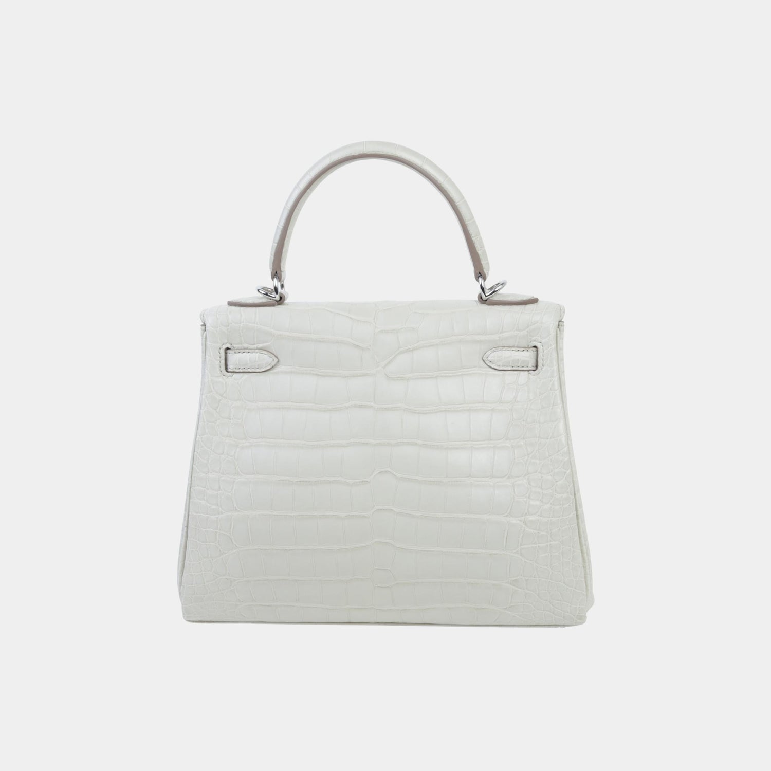 Hermes Kelly 25 Matte Alligator Beton PHW, Back