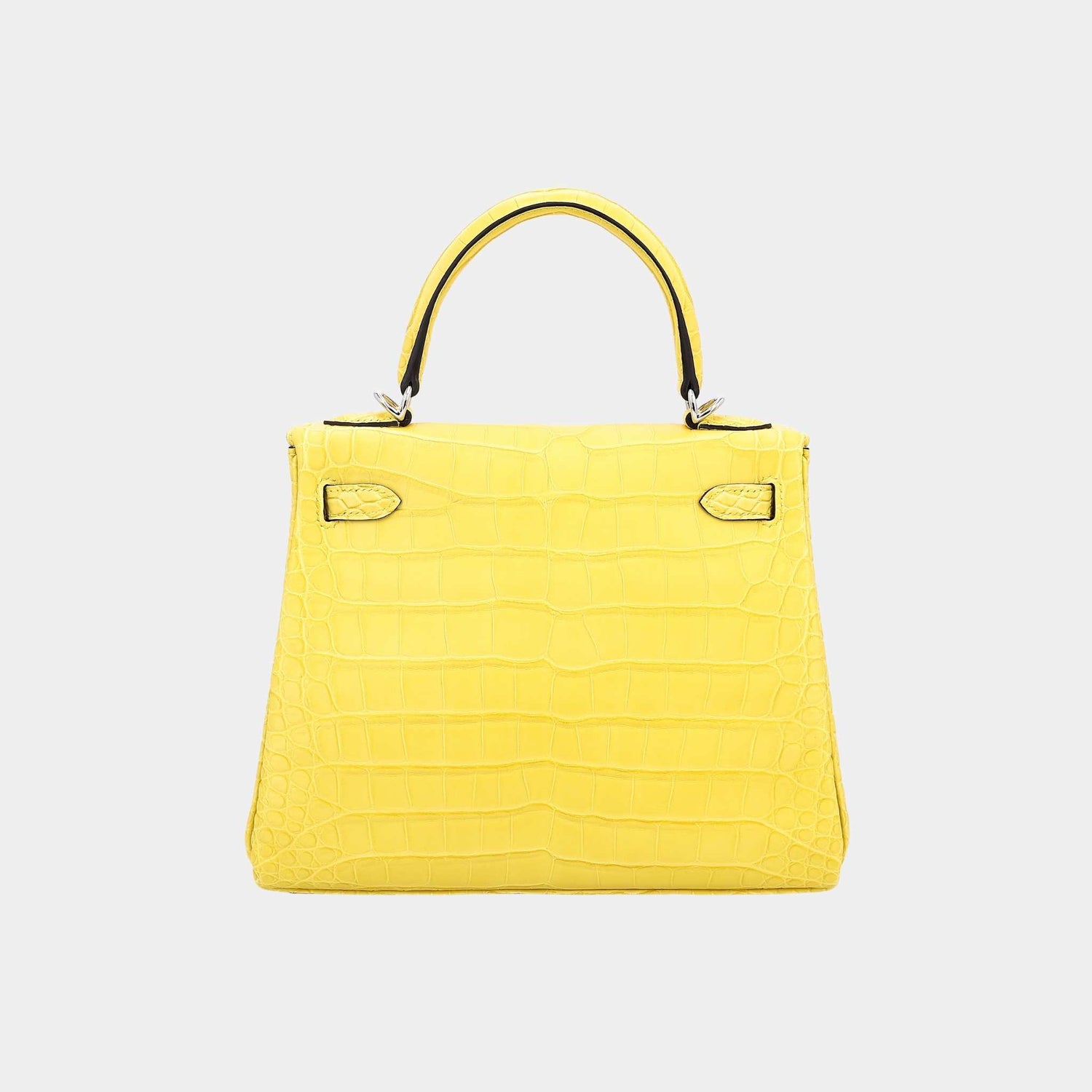 Hermes Kelly 25 Matte Alligator Mimosa PHW, Back