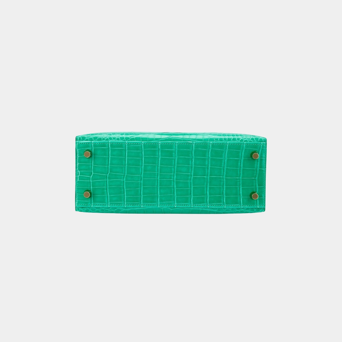alt
Hermes Kelly 25 Sellier جلد تمساح Vert Jade GHW، القاعدة