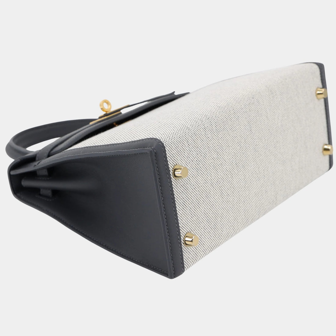 Hermes Kelly 25 سيلير سوفت توال كوادريل-كانفاس أردواز/إكرو، GHW، الجزء السفلي