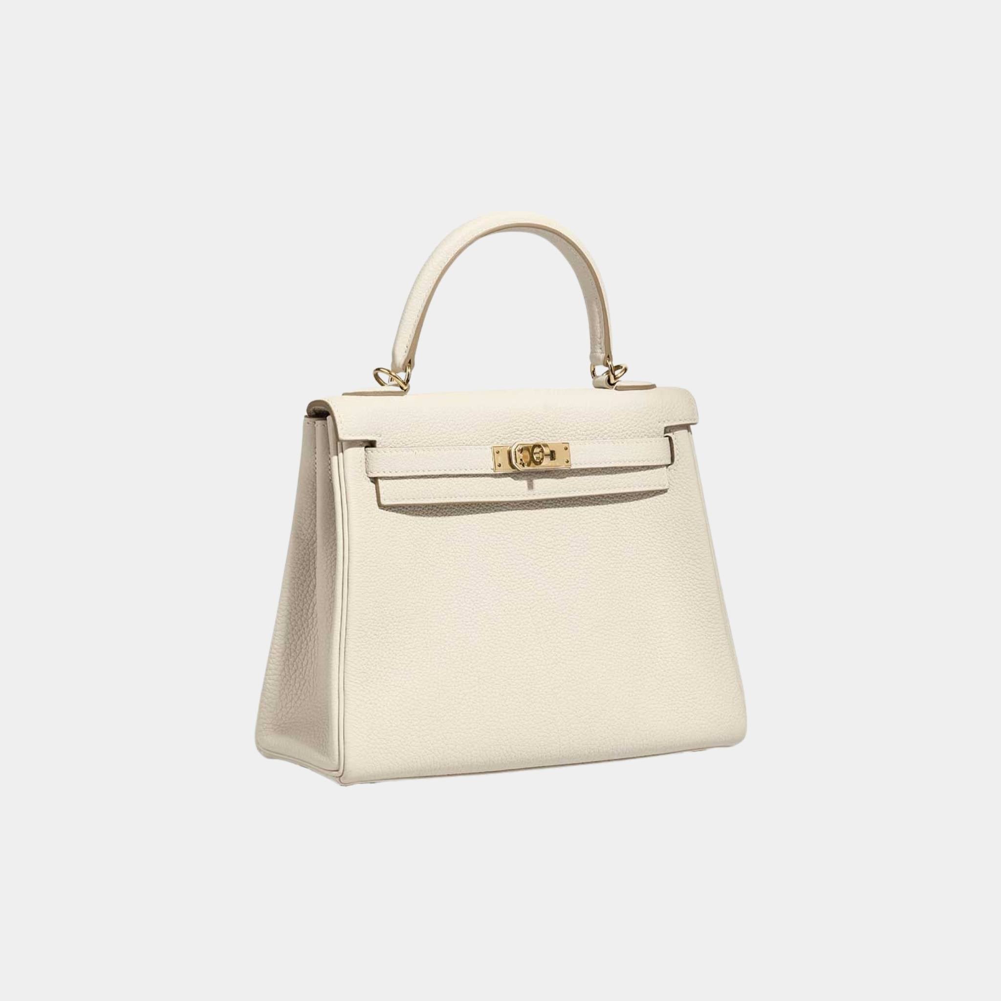 Hermes Kelly 25 Togo Beton GHW, Side
