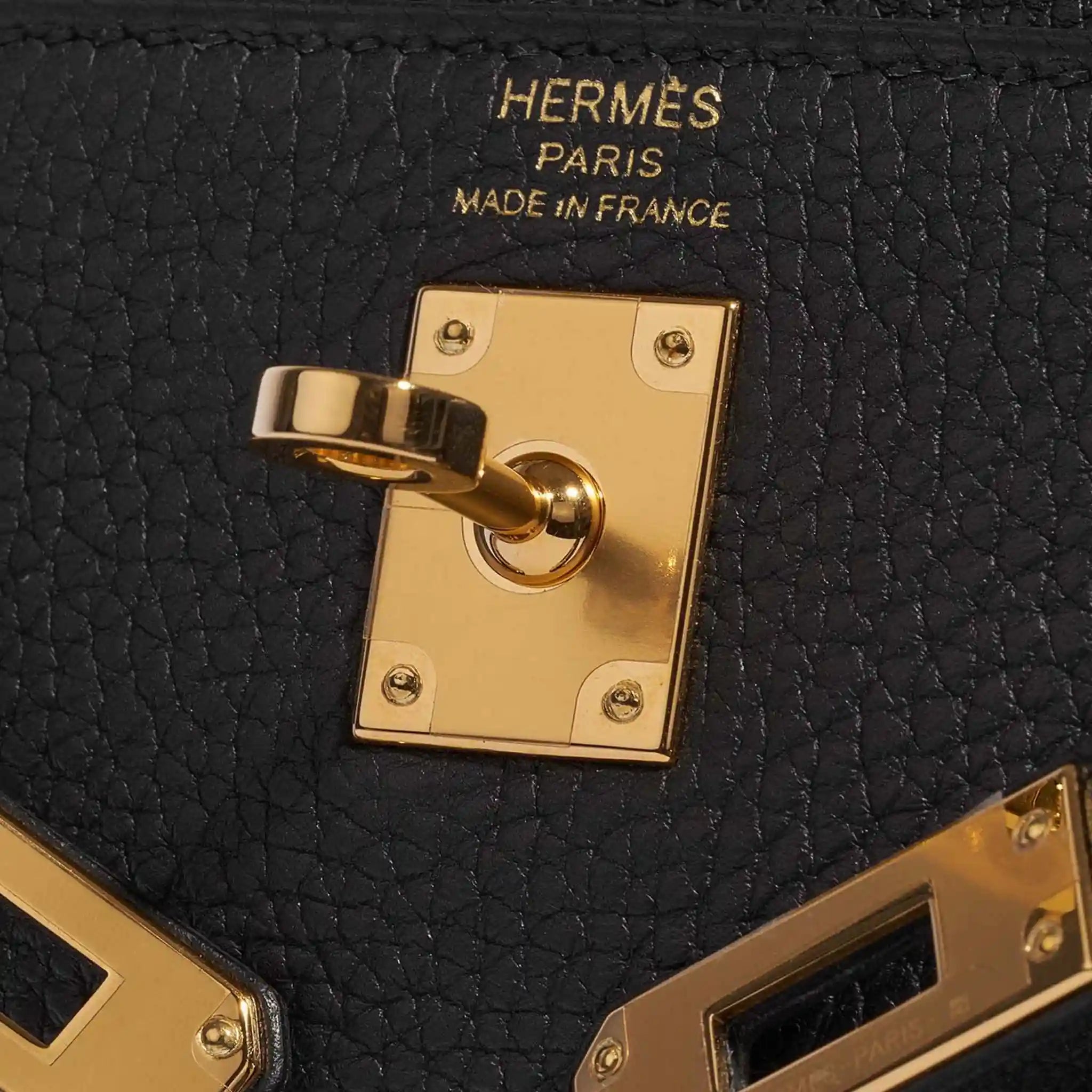 Hermes Kelly 25 Togo Black, Close