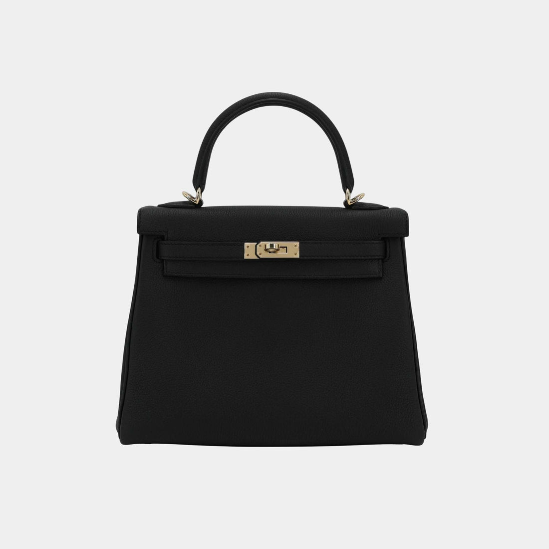 Hermes Kelly 25 Togo Black PBHW, Front