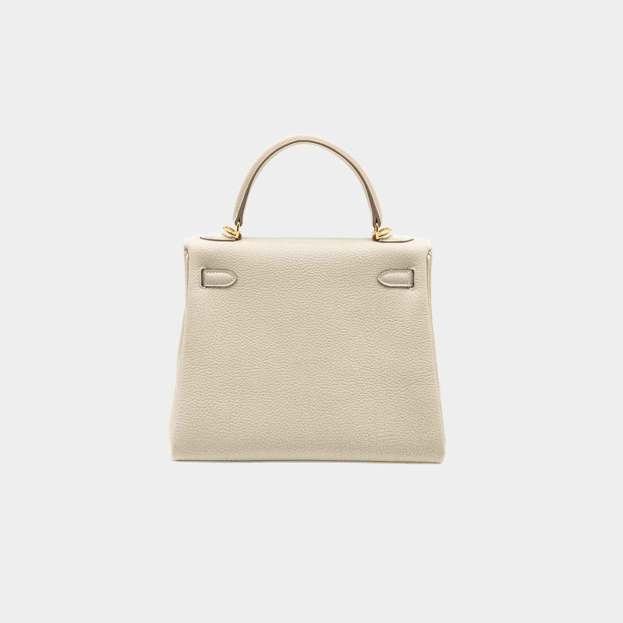 Hermes Kelly 25 Togo Craie GHW, Back