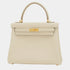 Hermes Kelly 25 Togo Craie GHW, Front