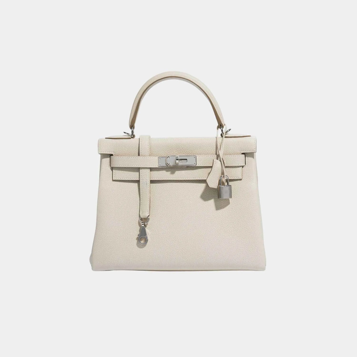 Hermes Kelly 25 Togo Craie PHW, Front