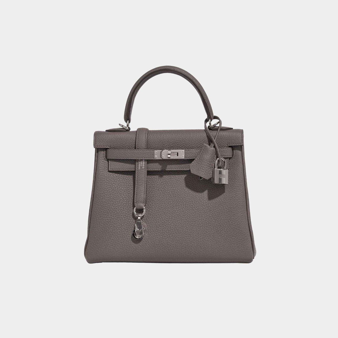 Hermes Kelly 25 Togo Etain PHW, Front