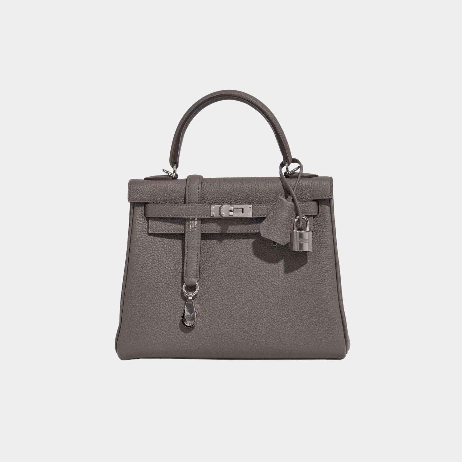 Hermes Kelly 25 Togo Etain PHW, Front