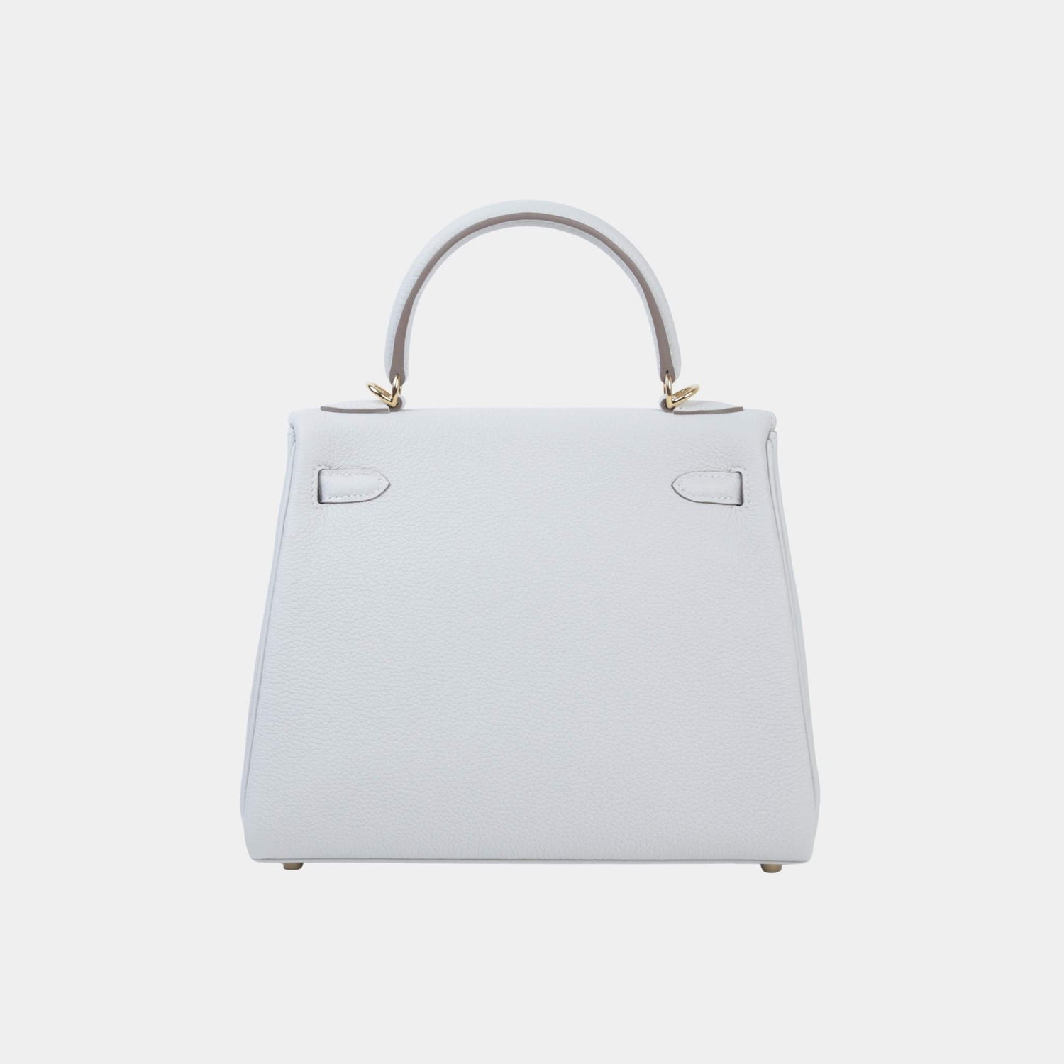 Hermes Kelly 25 Togo Gris Pale GHW, Front, Back