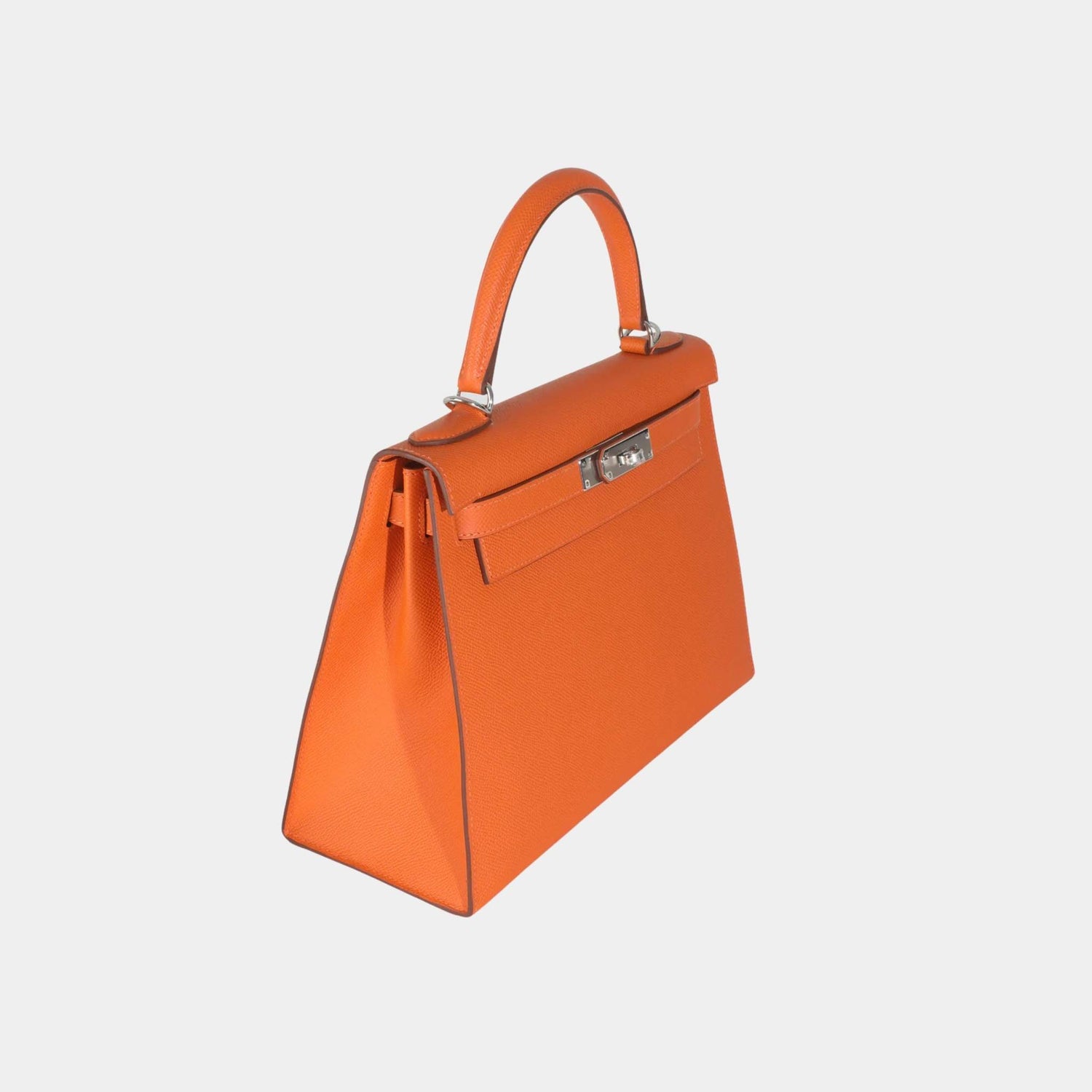 Hermes Kelly 28 Epsom Sellier Orange PHW, Side