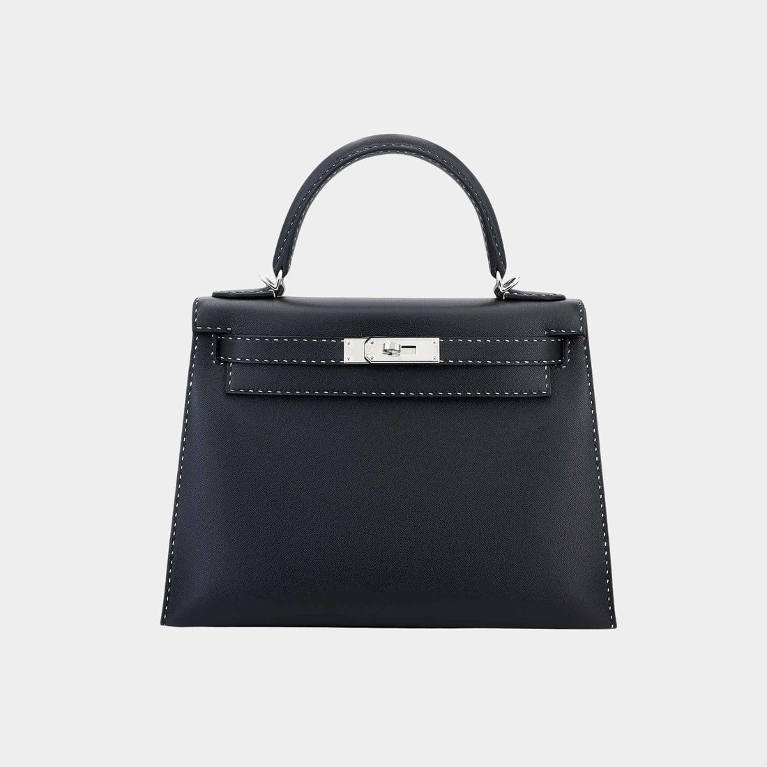 Hermes Kelly 28 Limited Edition Sellier Miss You Monsieur Black PHW, Front