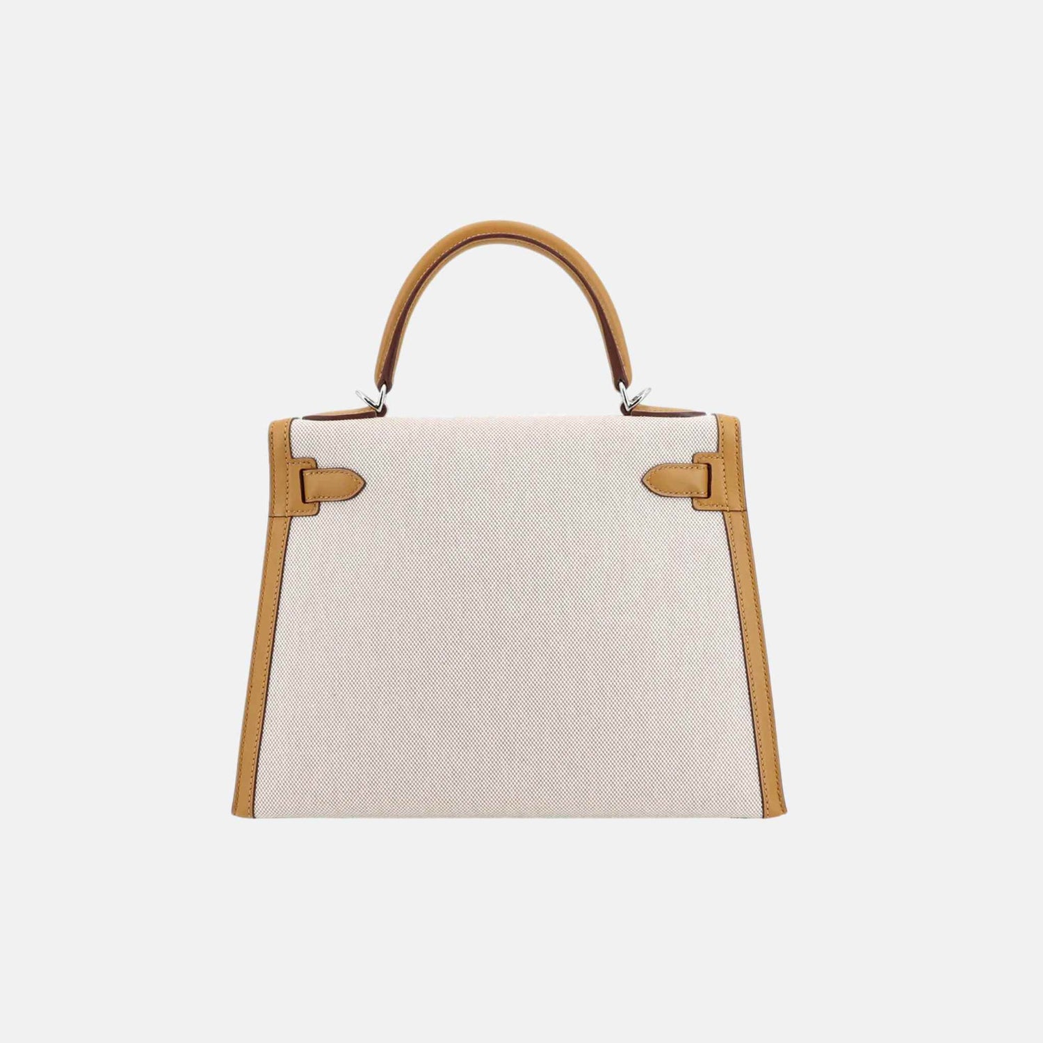 Hermes Kelly 28 Limited Edition  Swift Toile H Canvas Sesame PHW, Back