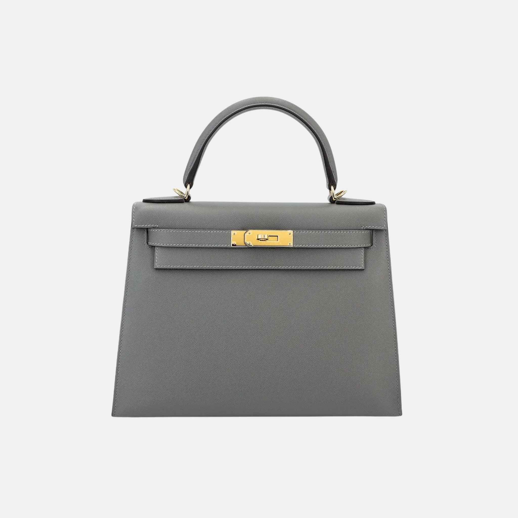 Hermes Kelly 28 Madame Gris Meye GHW, Front
