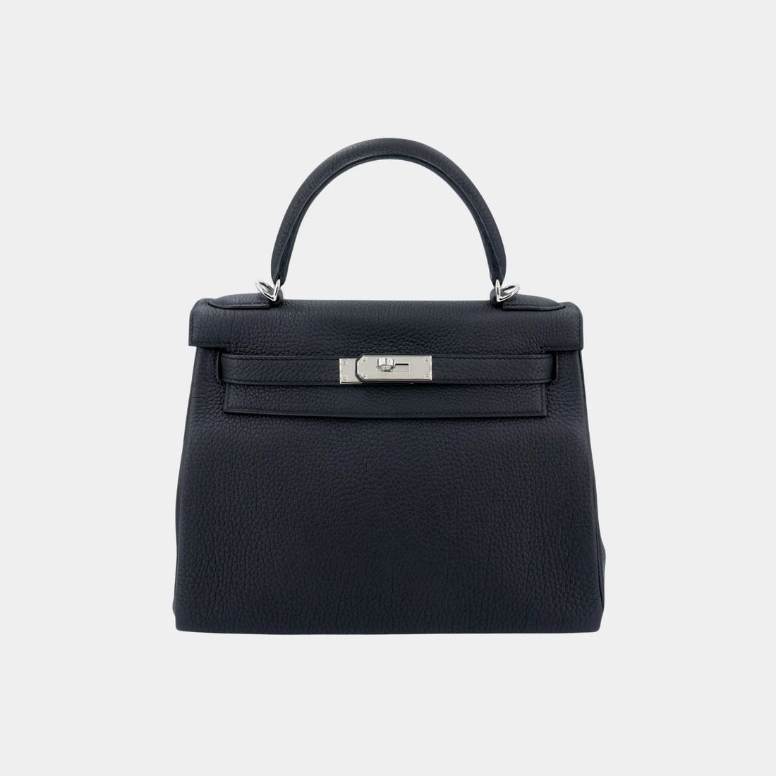 Hermes Kelly 28 Togo Black PHW, Front