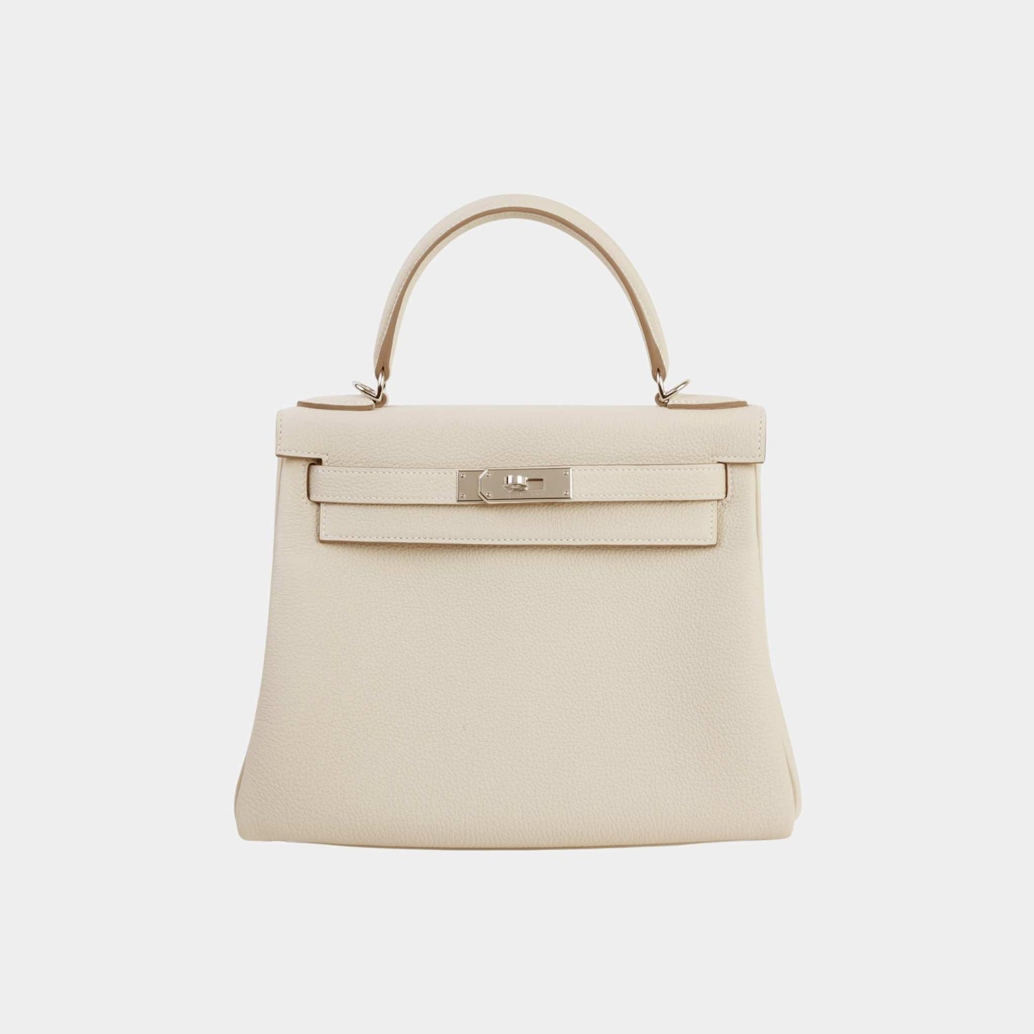 Hermes Kelly 28 Togo Craie PHW, Front