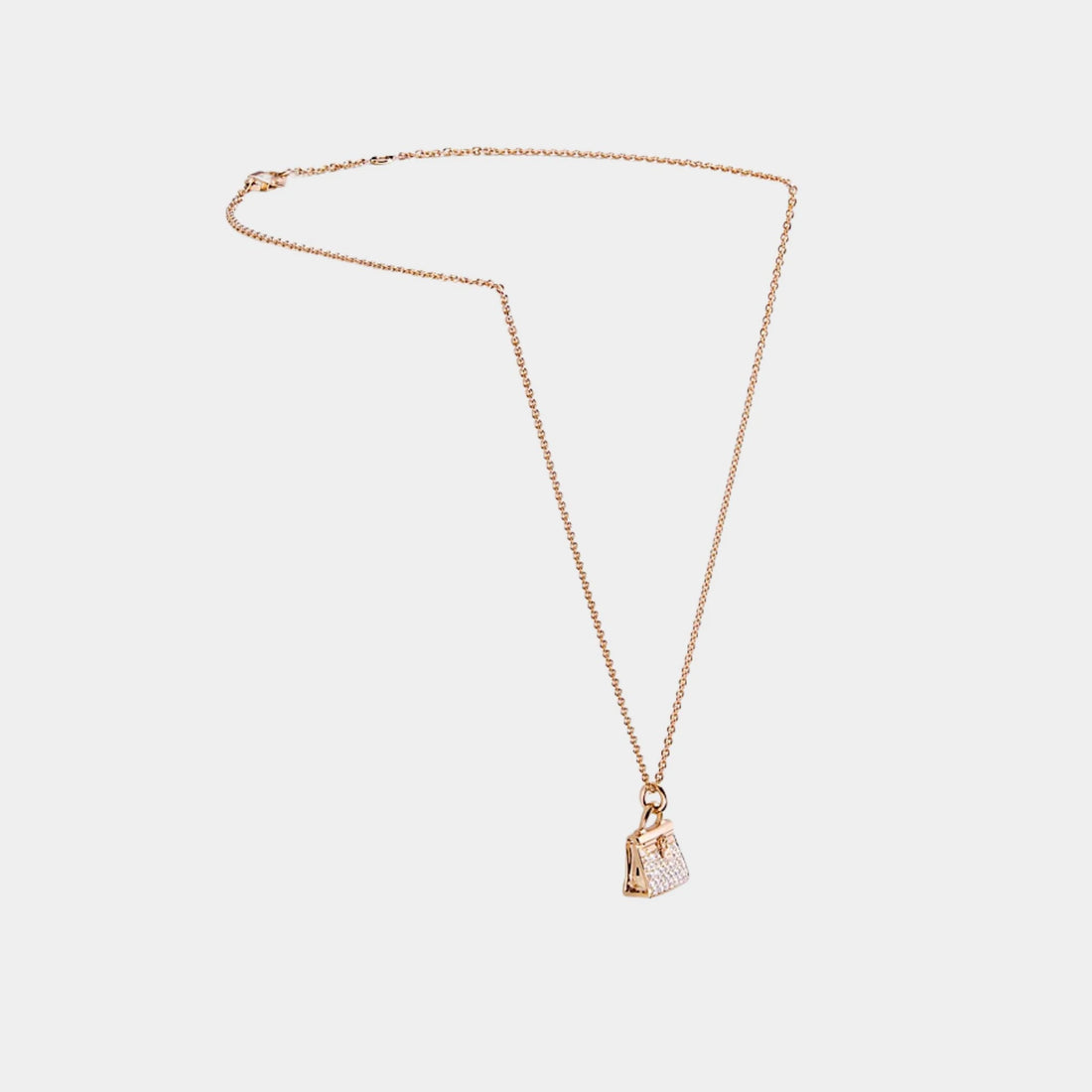 hermes Kelly Amulets Pendant Rose Gold - Diamonds, Front