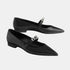 Hermes Kelly Ballerinas Black, side and front