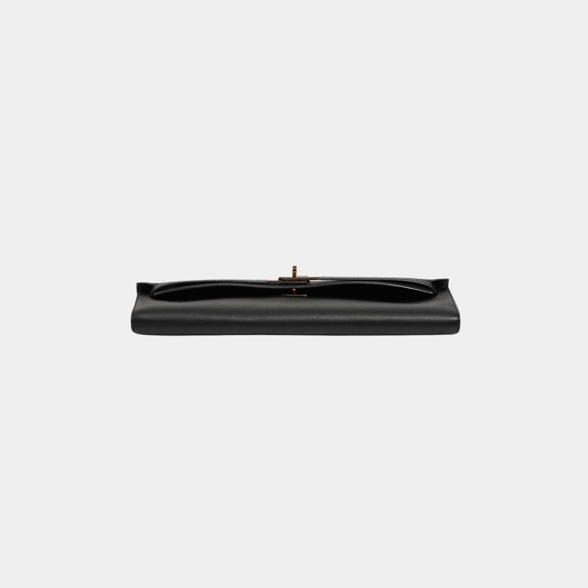 Hermes Kelly Cut Clutch Swift Black, Bottom