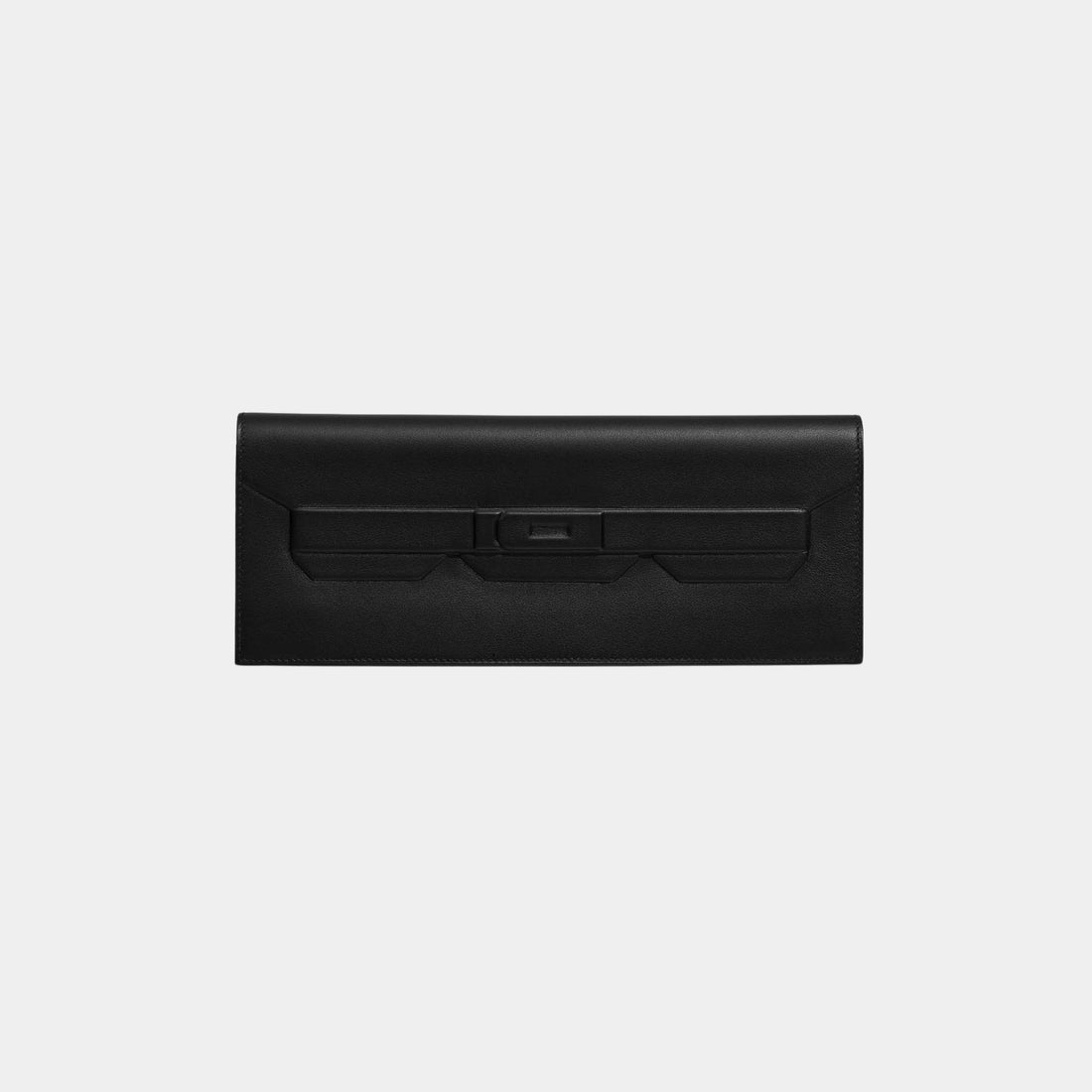 Hermes Kelly Cut Shadow Clutch Swift Black, Front