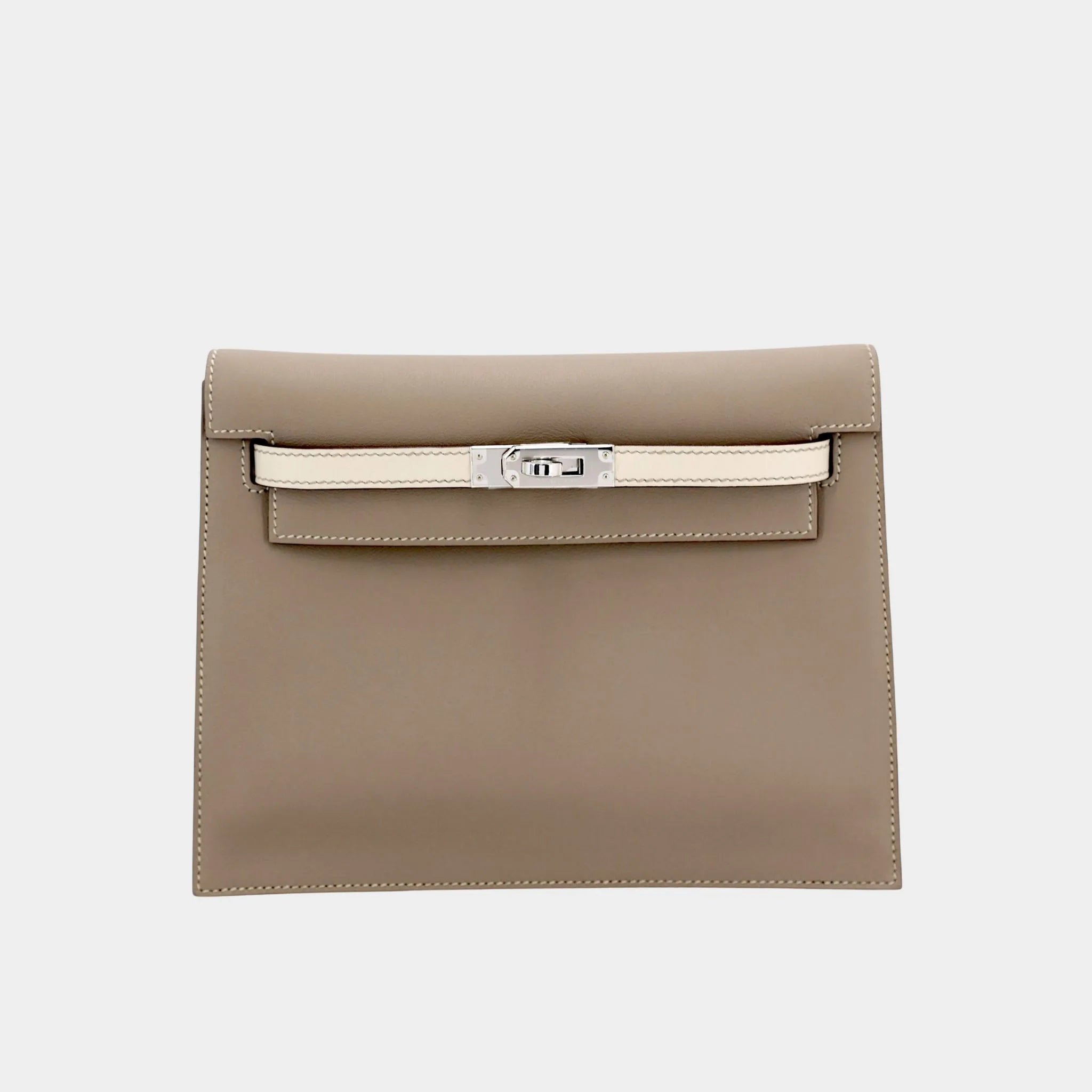 Hermes Kelly Danse Swift Gris Asphalte/Beton PHW, Fornt