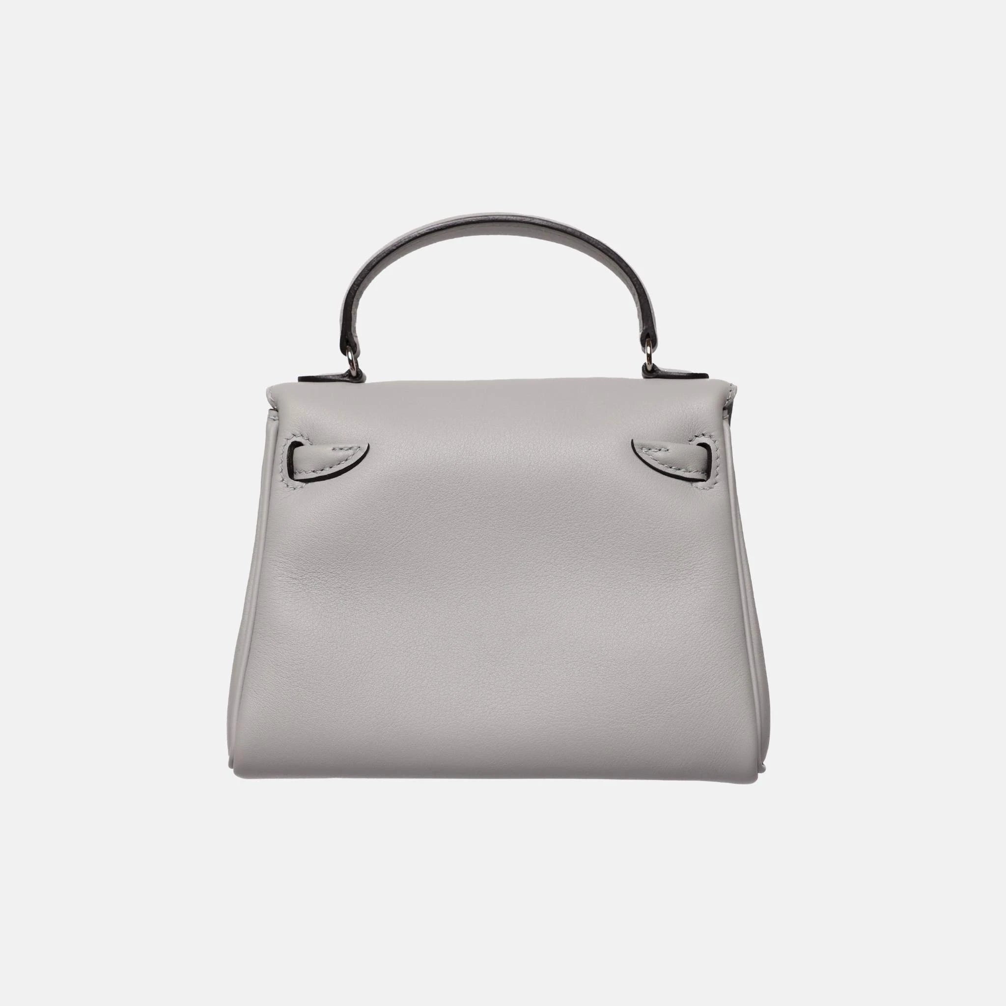 Hermes Kelly Doll Blue Glacier Blue Brume Swift PHW, Back